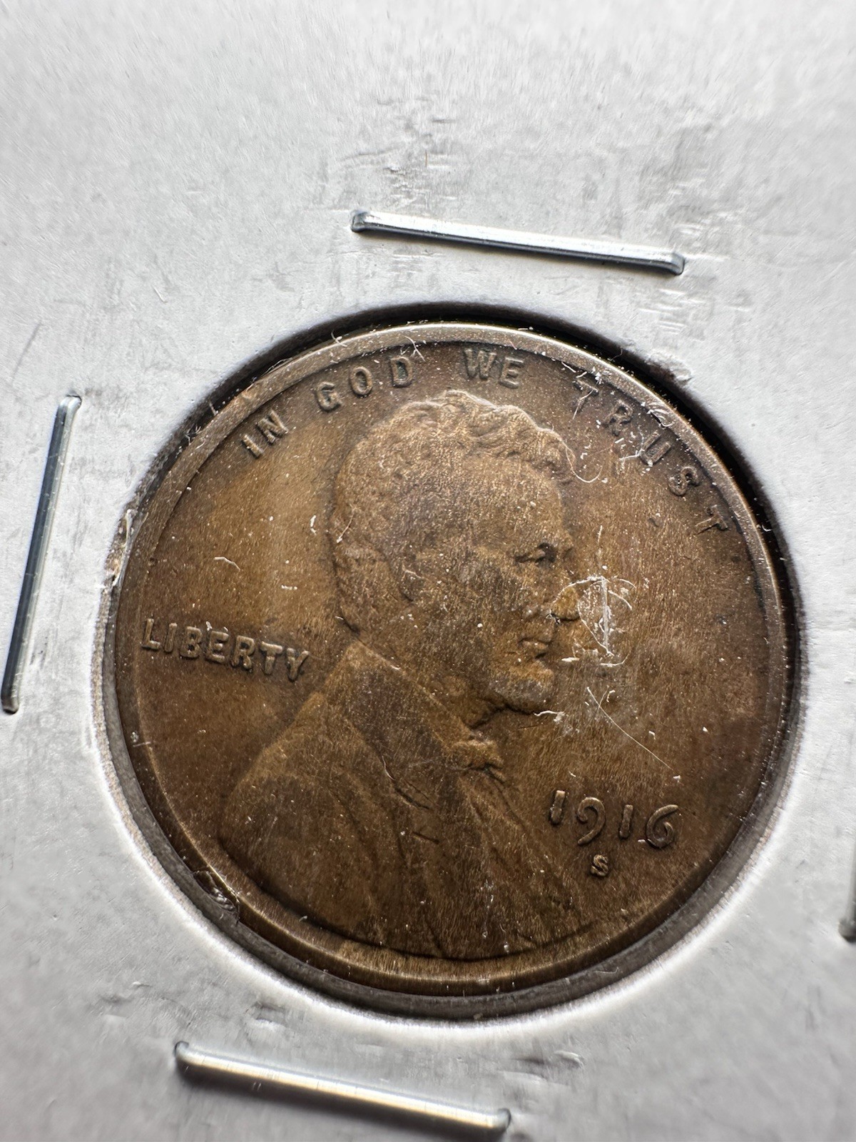 1916-S Extra Fine Lincoln wheat penny