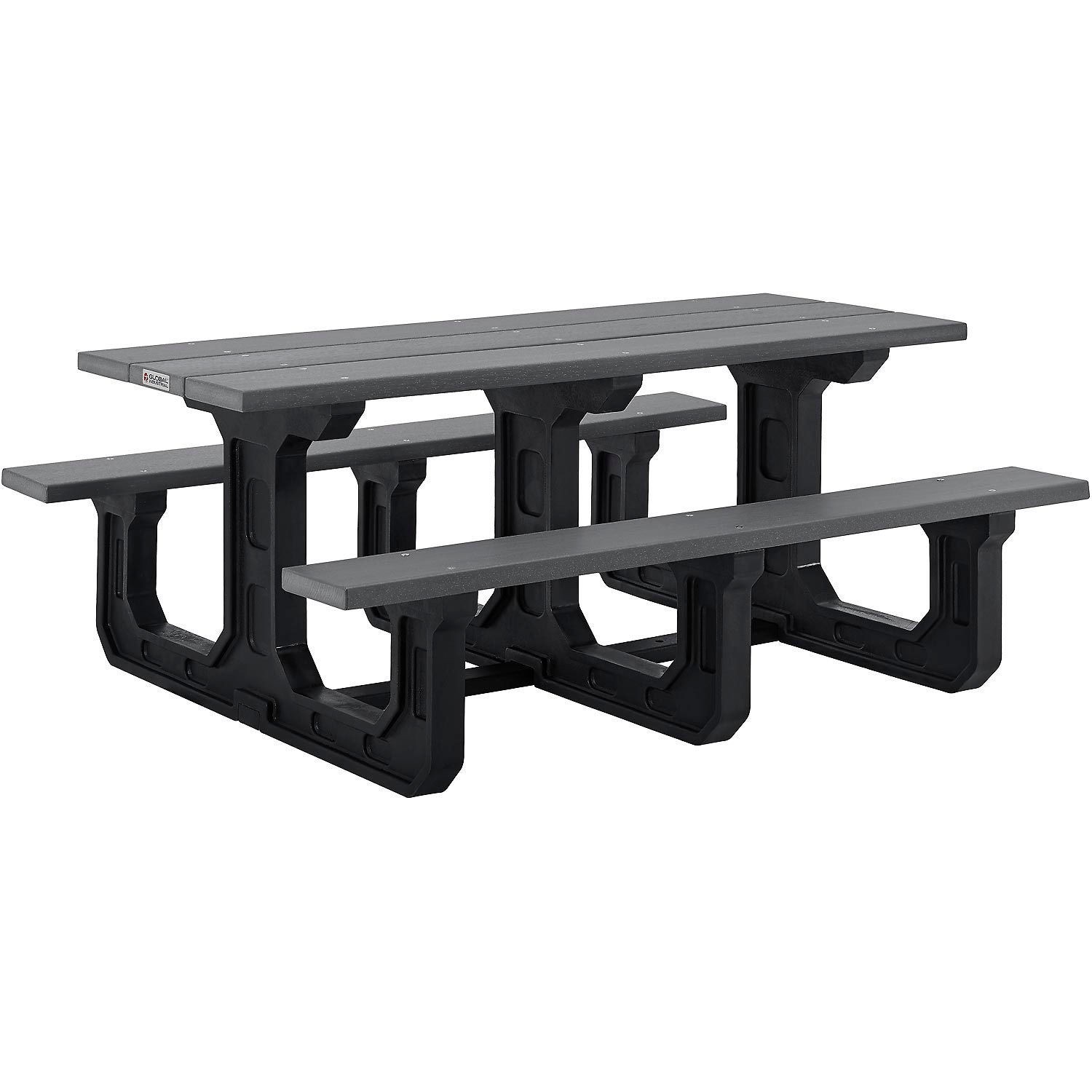 Global Industrial Outdoor 6' Rectangular Picnic Table Recycled Plastic with