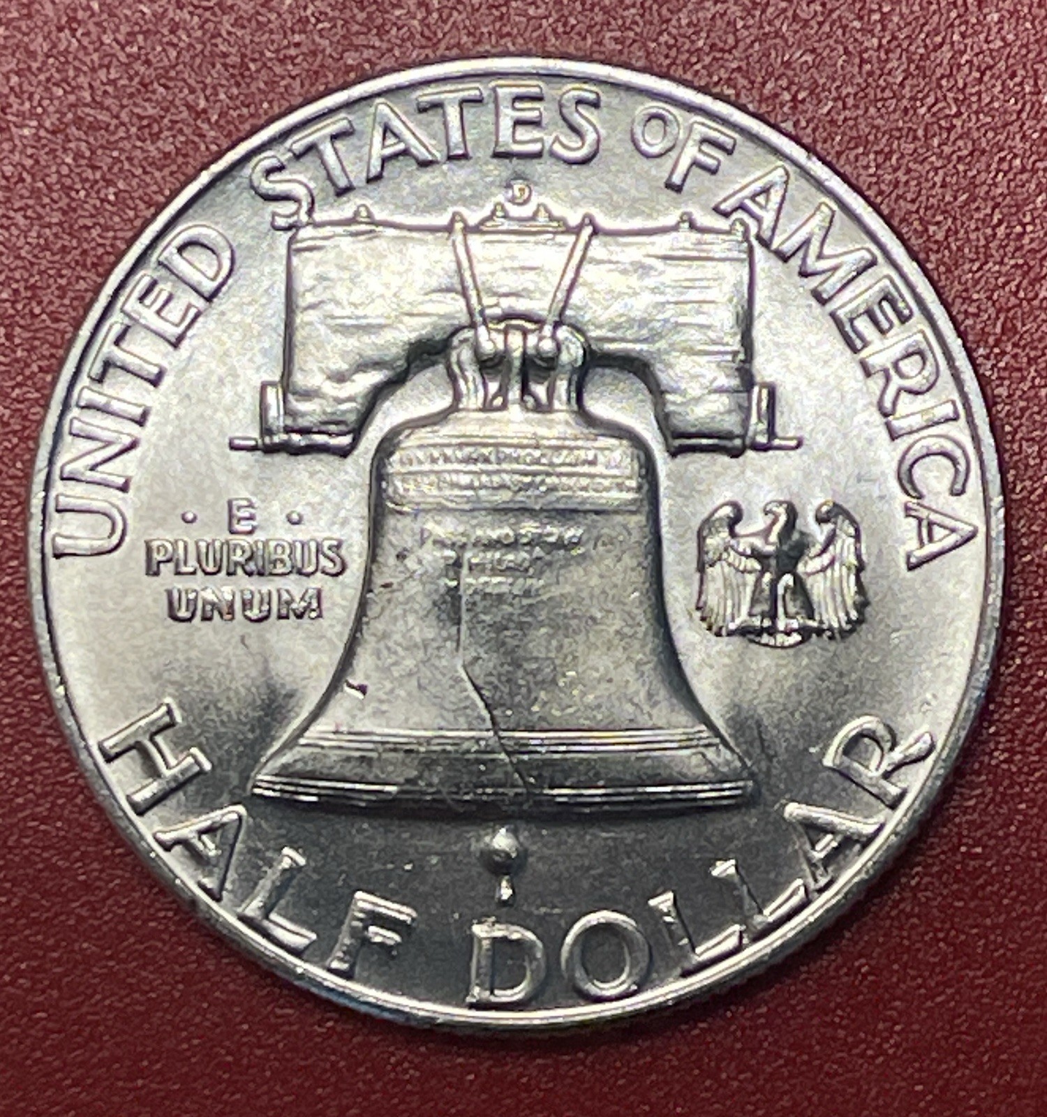 1954 D Franklin Silver Half Dollar, Choice Uncirculated.