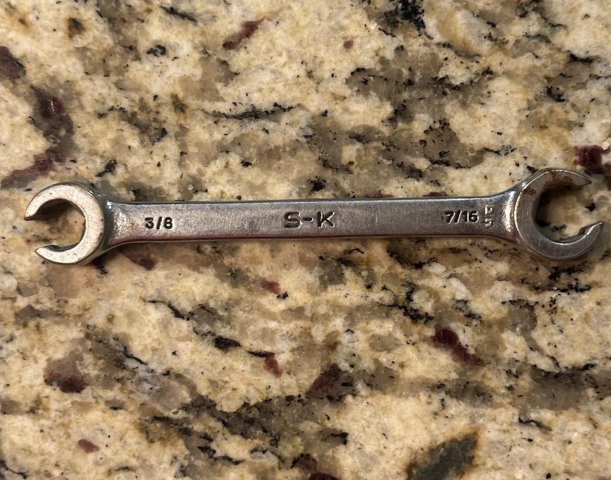 S-K Tools Line Wrench Flare Nut 3/8"-7/16"  F-1214 USA Made