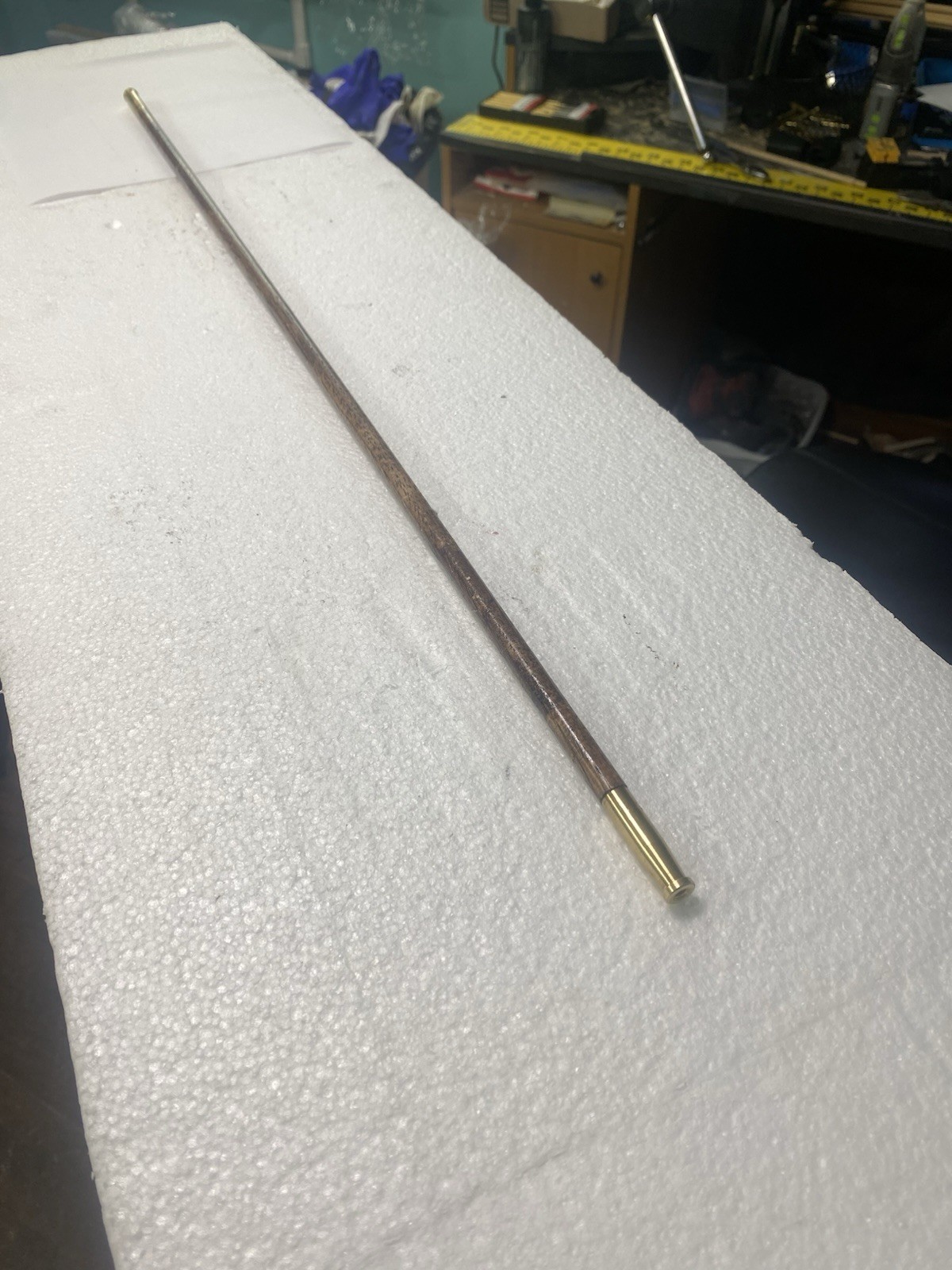 43 3/4" L X 3/8" D Hickory Ramrod for Charlesvilie 1777 Musket. Dyed Walnut