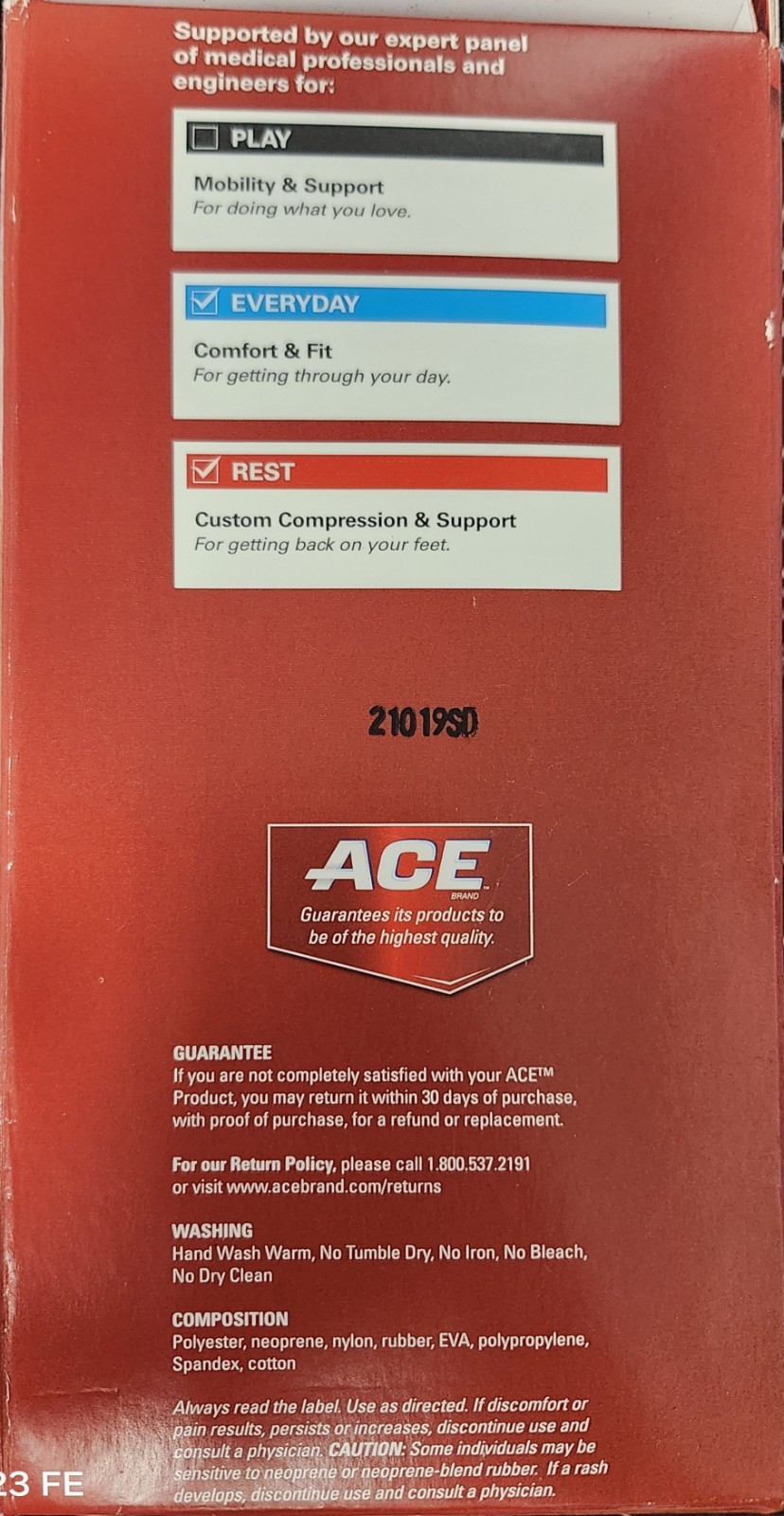 ACE Back Deluxe Stabilizer With Lumbar Support (Gray) One Size Adjustable