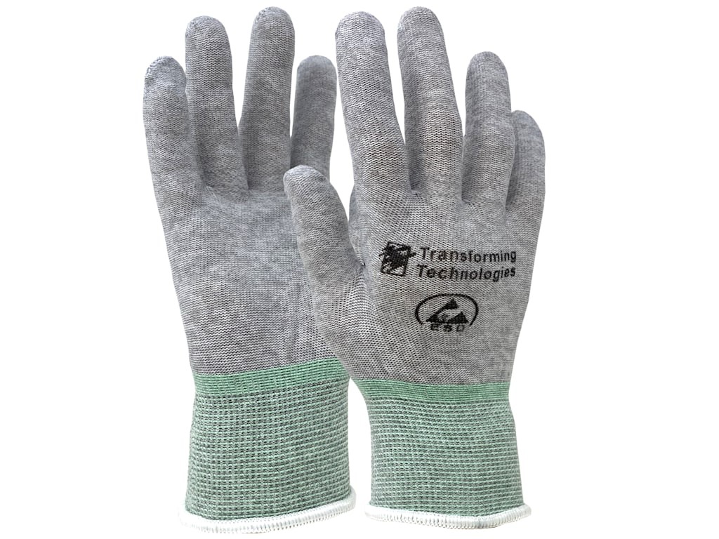 Transforming Technologies GL4503 - ESD Nylon Inspection Gloves, Uncoated, M,