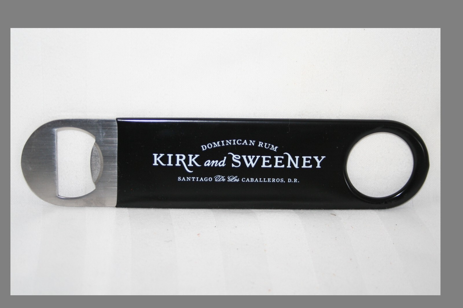 New Kirk & Sweeney Dominican Rum Stainless Steel Opener 7"