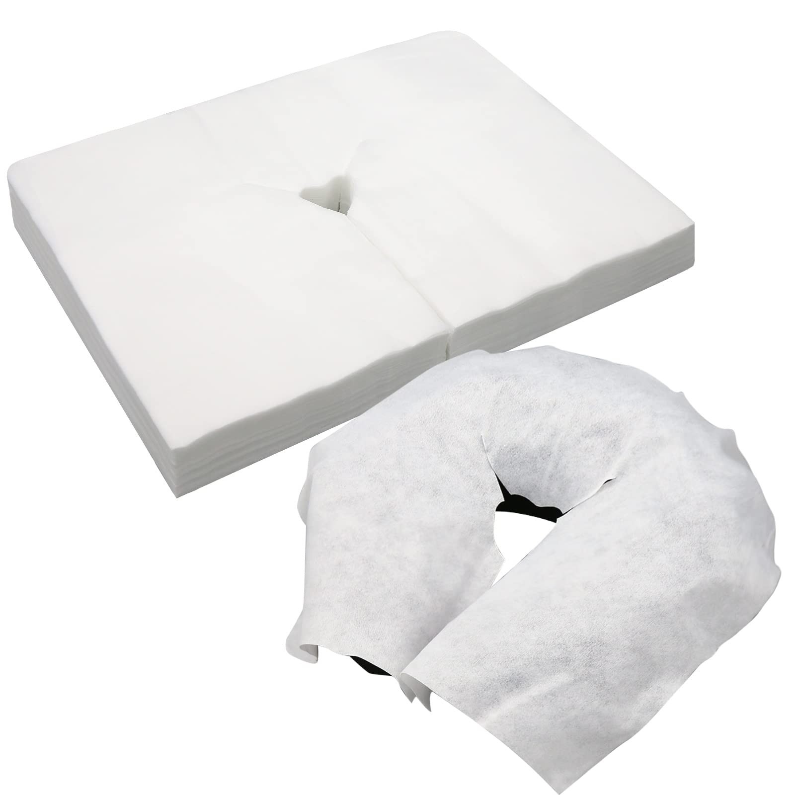 100PCS Upgrade Disposable Face Cradle Covers, Medical-Grade, Ultra Soft, 100