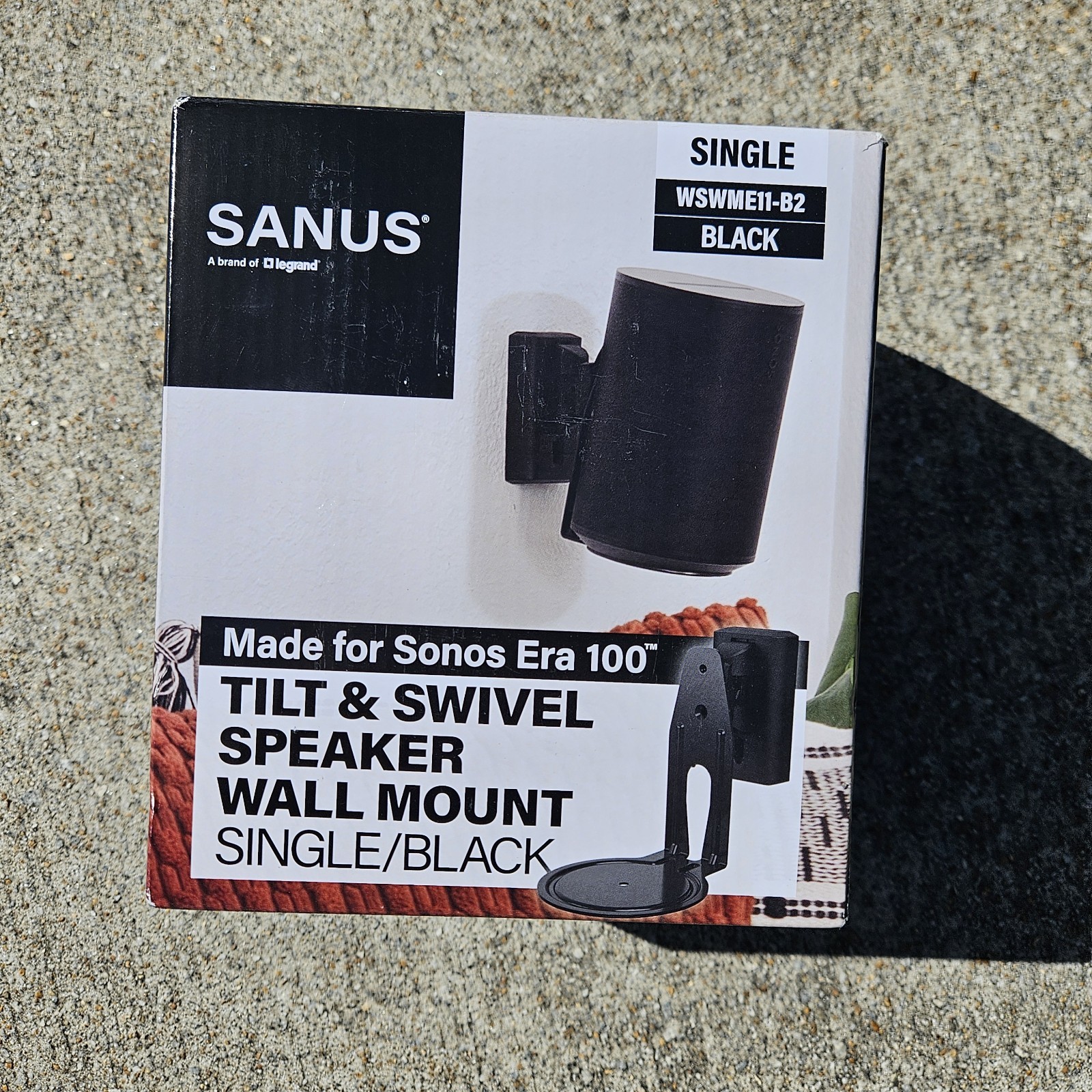 Sanus WSWME11 Sonos Era 100™ Adjustable Speaker Wall Mount Black