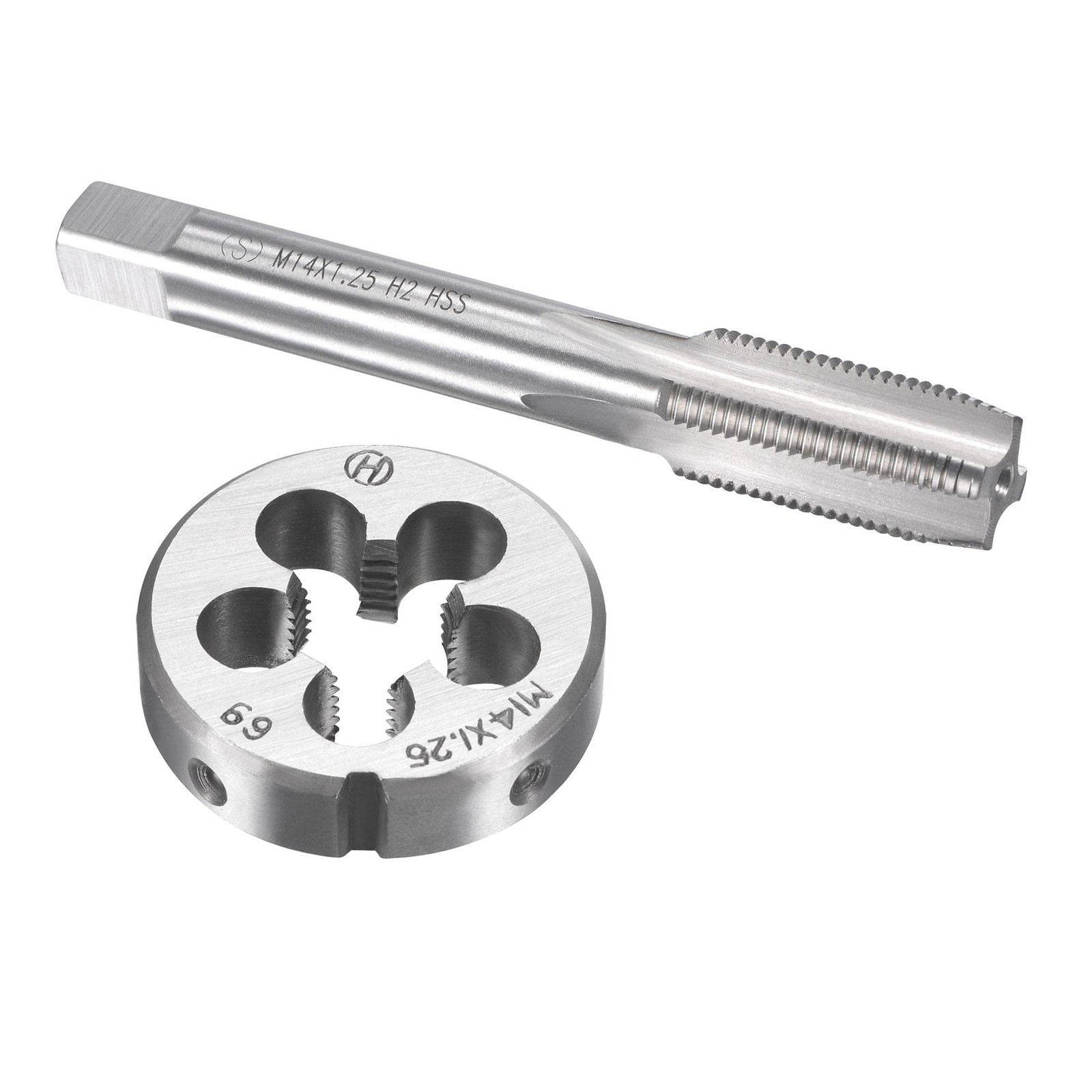 uxcell M14 x 1.25mm Metric Tap and Die Set, Machine Thread Screw x