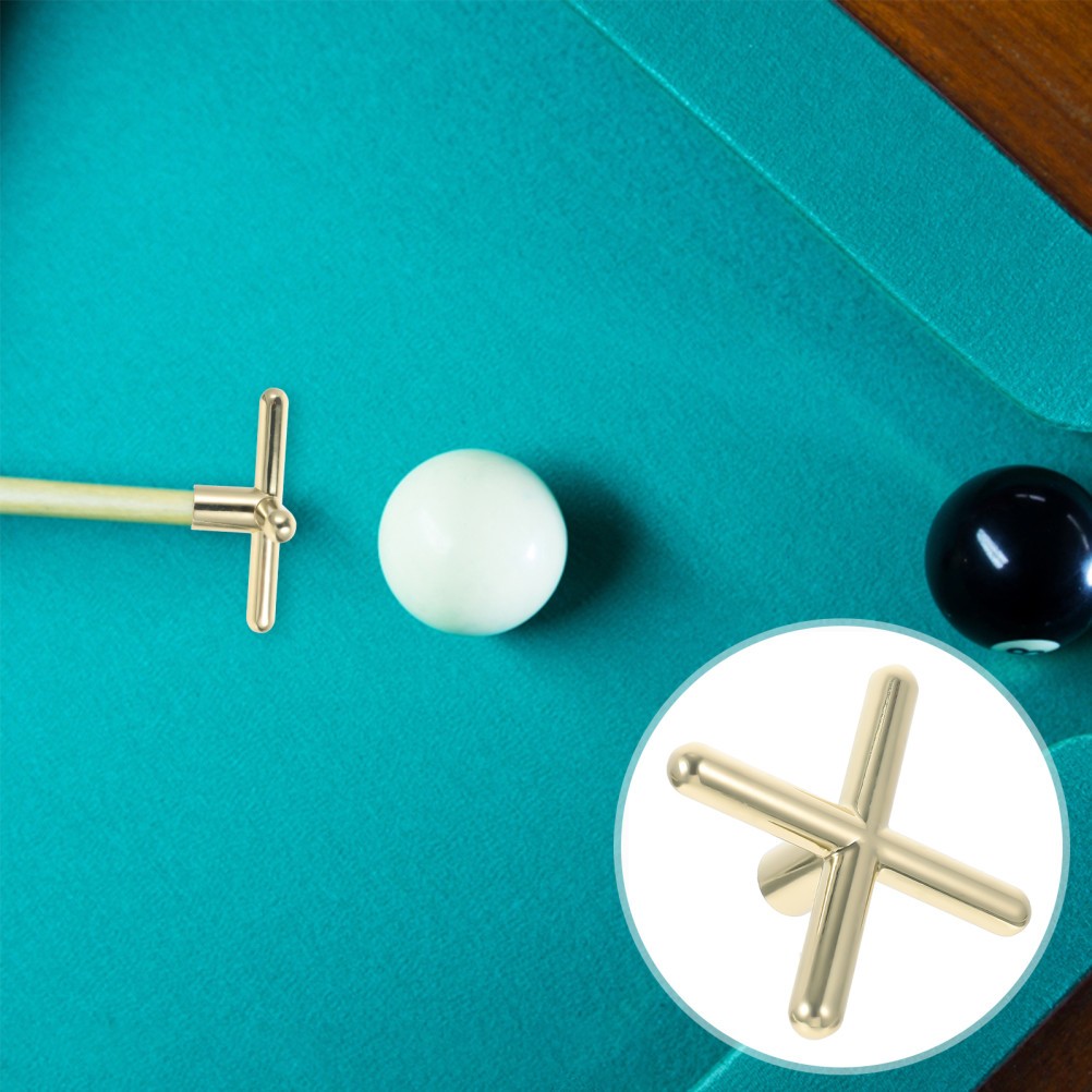 Portable Golden Pool Cue Bridge Head Lightweight Billiards Cue Stick Accessory