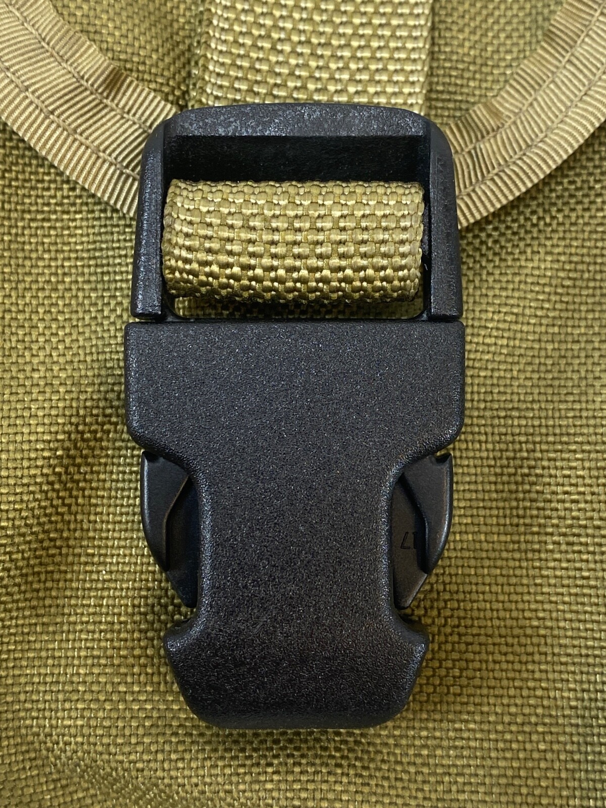 1" Side Release Surface Mount Surmount Military Pouch Replacement Buckle BLACK