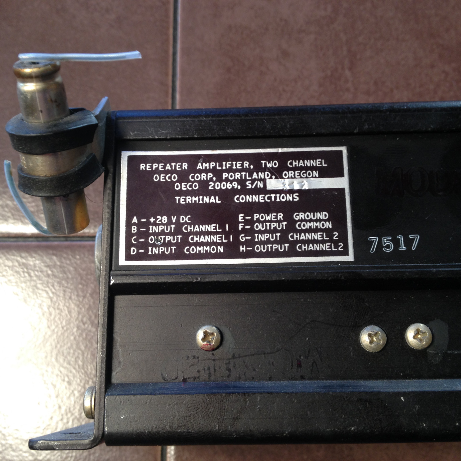 Oeco Corp. Repeater Amp, Two Channel, pn 20069