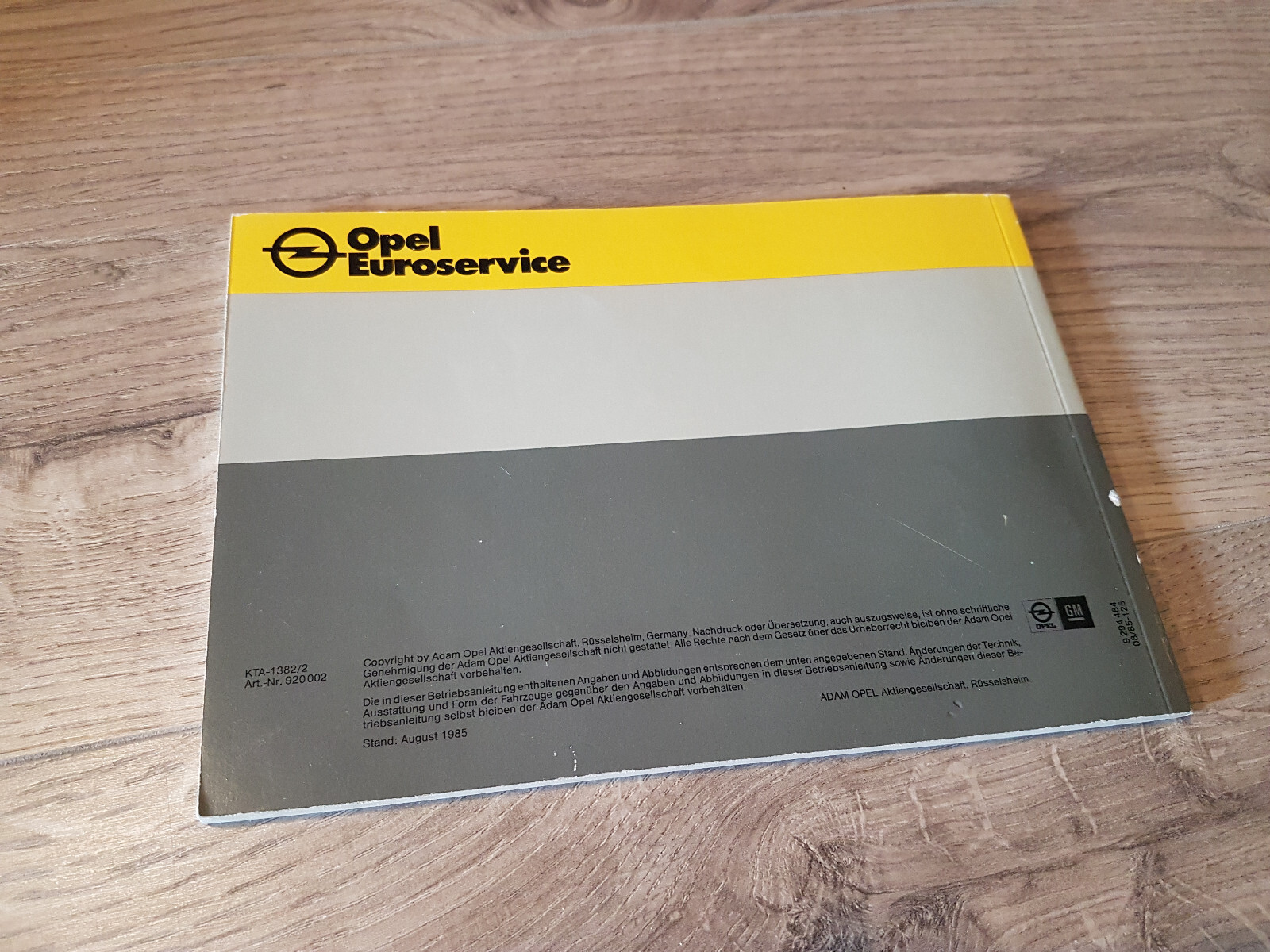 NEW Opel Kadett E operating instructions 1985 operating instructions manual logbook