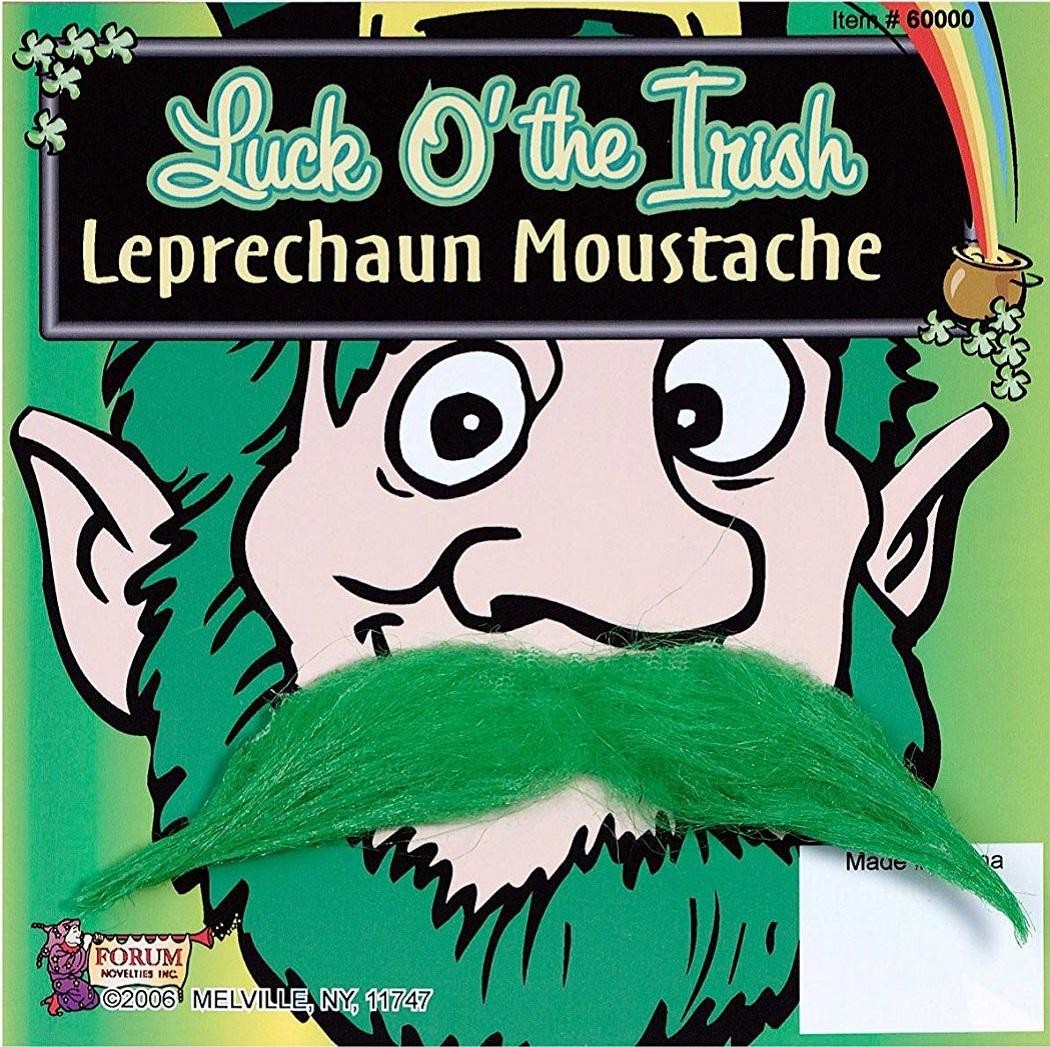 Leprechaun Moustache Irish Green St. Patrick's Day Halloween Costume Accessory