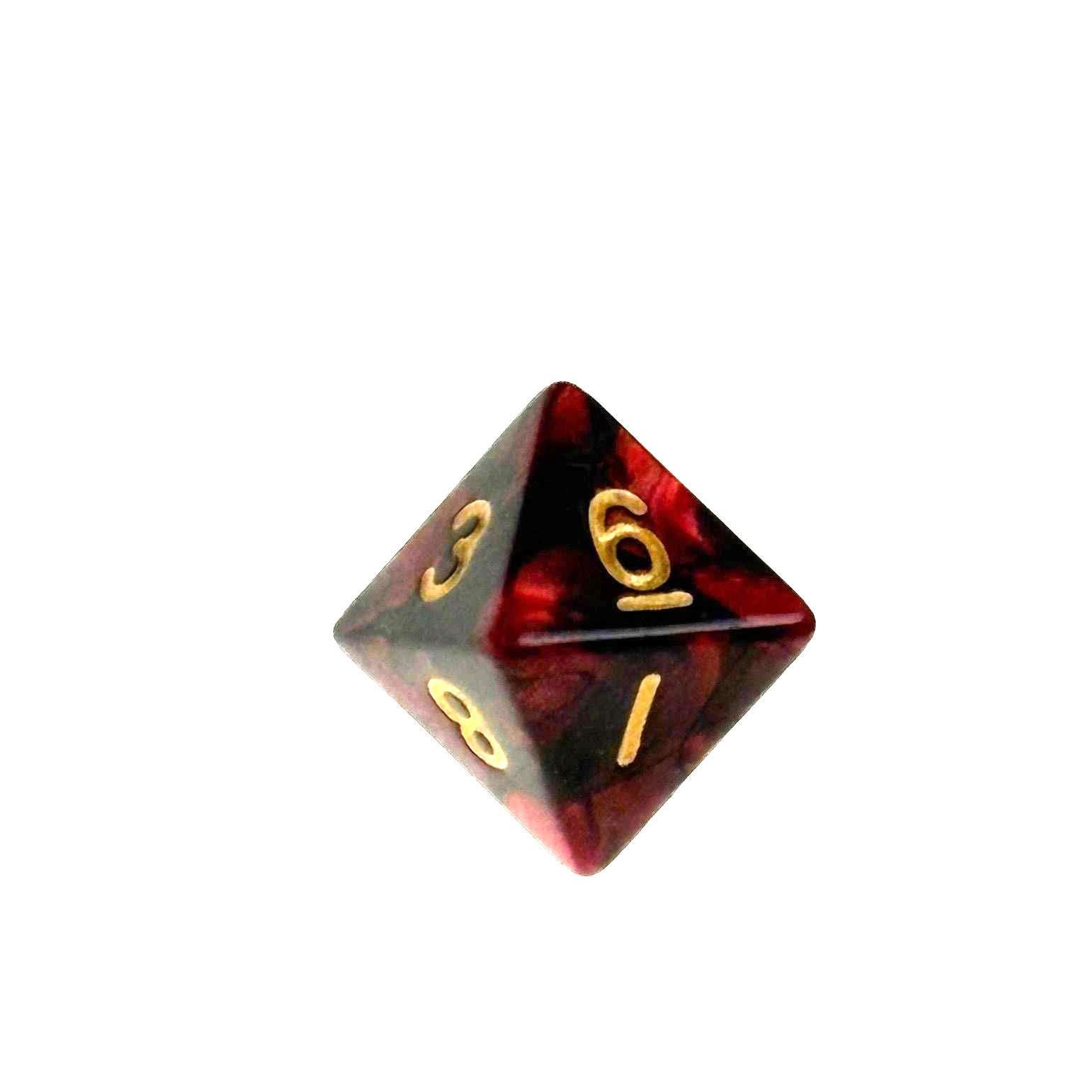 Quartermaster Direct Polyhedral Dice Set Black Red Tabletop RPG Games D4 D6 D20