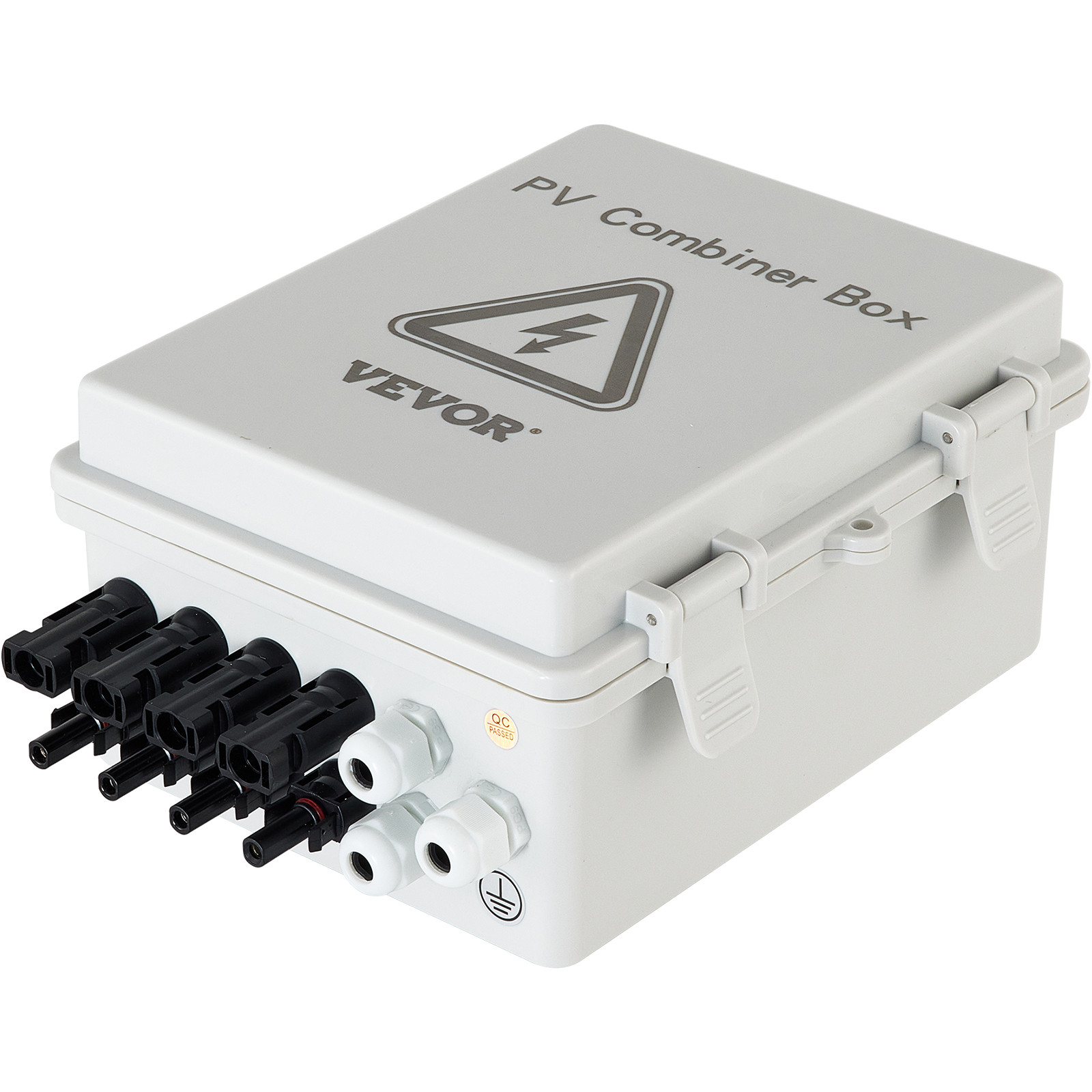 VEVOR Solar PV Combiner Box 4 String 15A for Solar Panel System ABS Case IP65