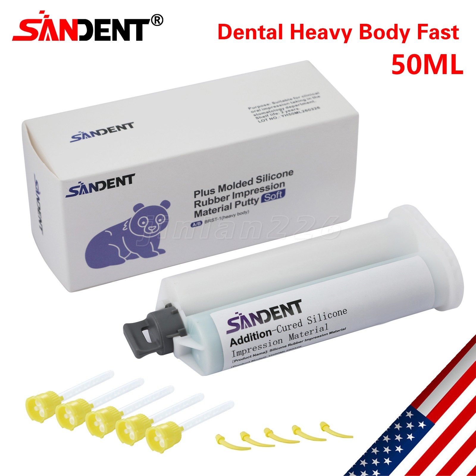 50ml Dental VPS Impression Material Fast Regular set +5 Tips