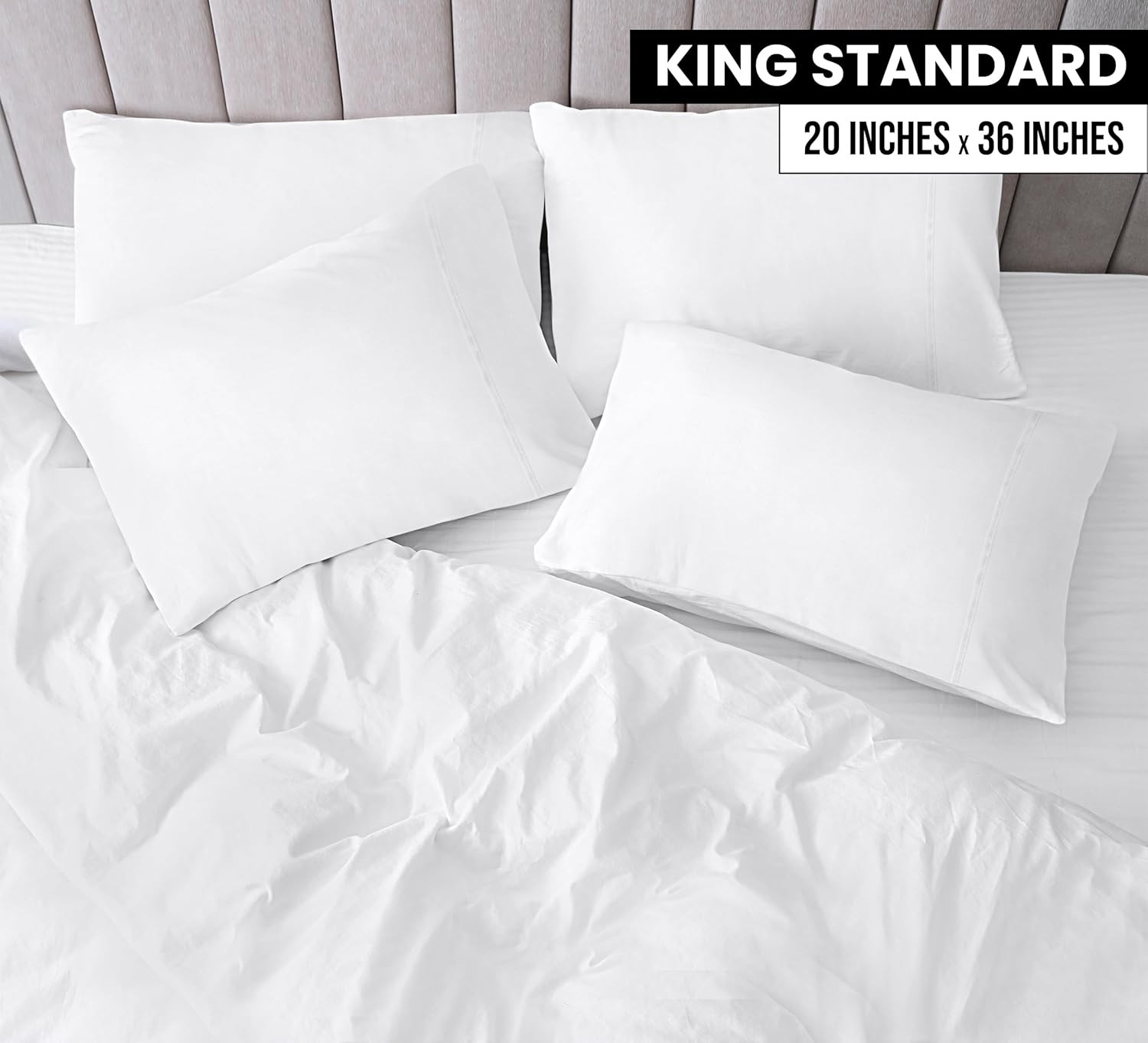 King Pillow Cases Soft Microfiber