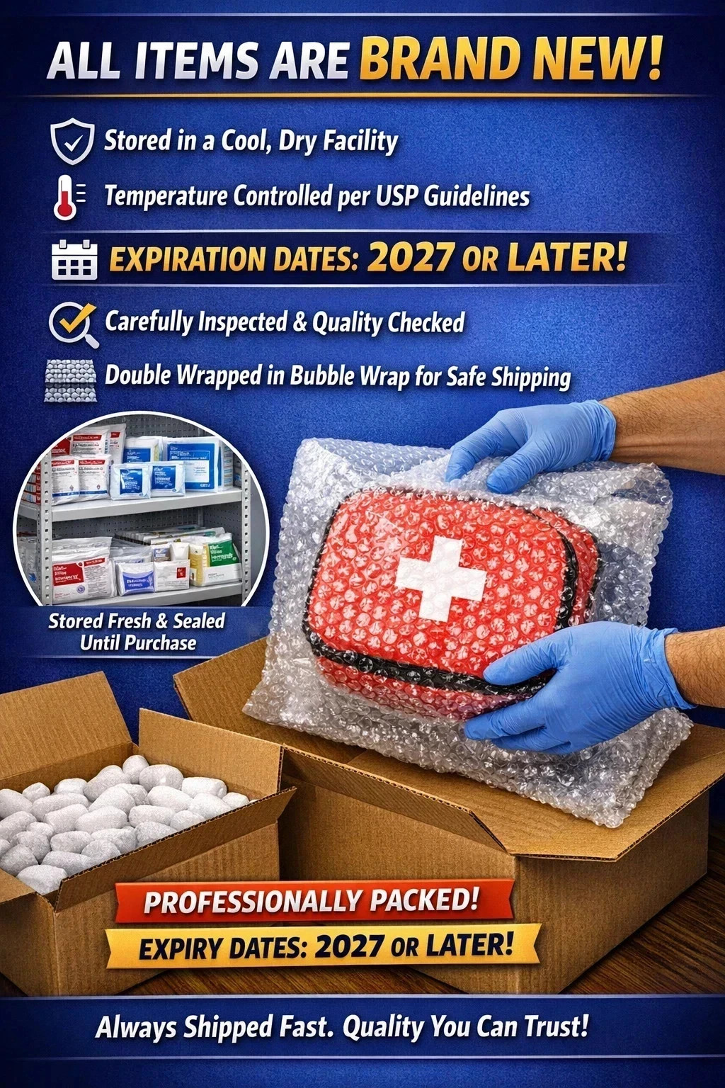 Saline / Lactated Ringer 1000 - Emergency Trauma & First Aid Bags - IV Start Kit
