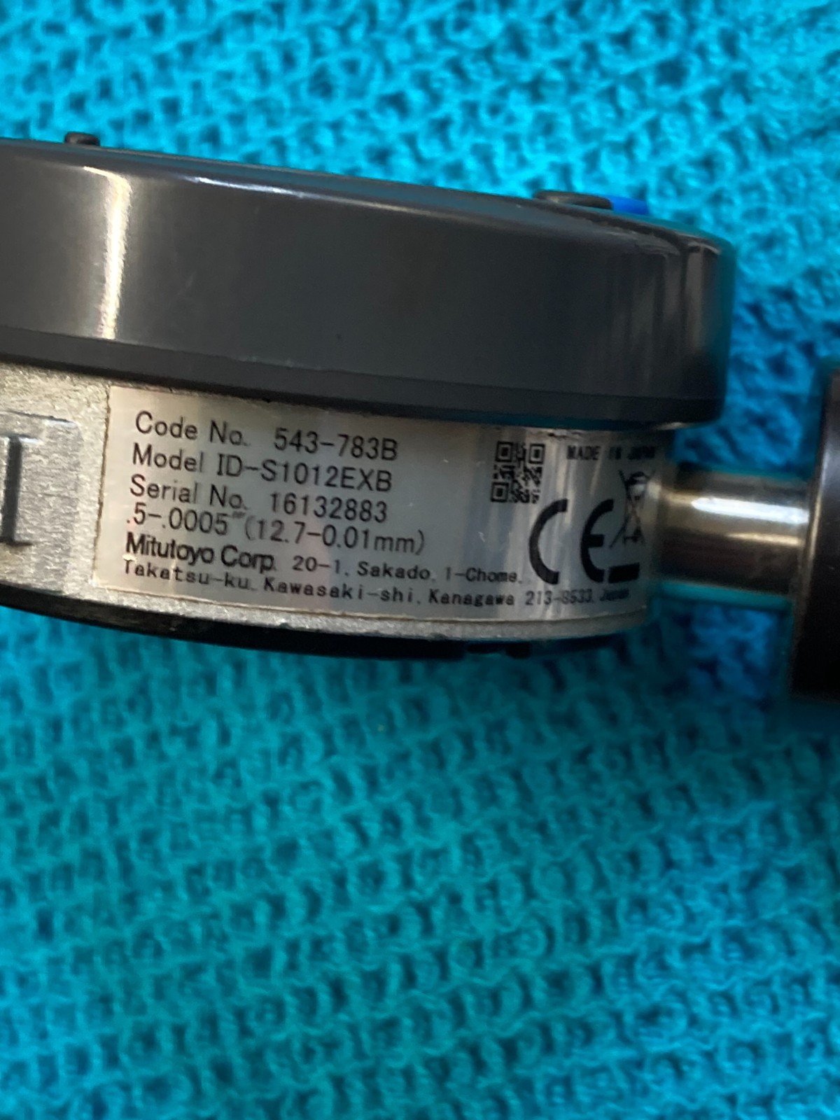 Mitutoyo 543-783B Digital Indicator S1012EXB with case