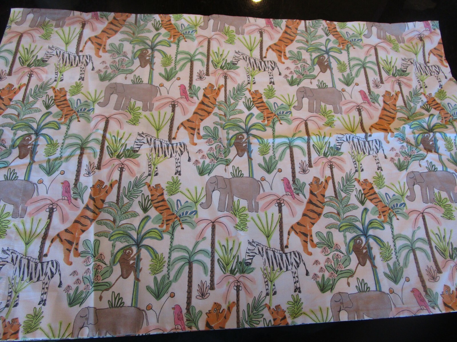 Pottery Barn Kids Jungle Safari standard pillowcase photo shoot sample