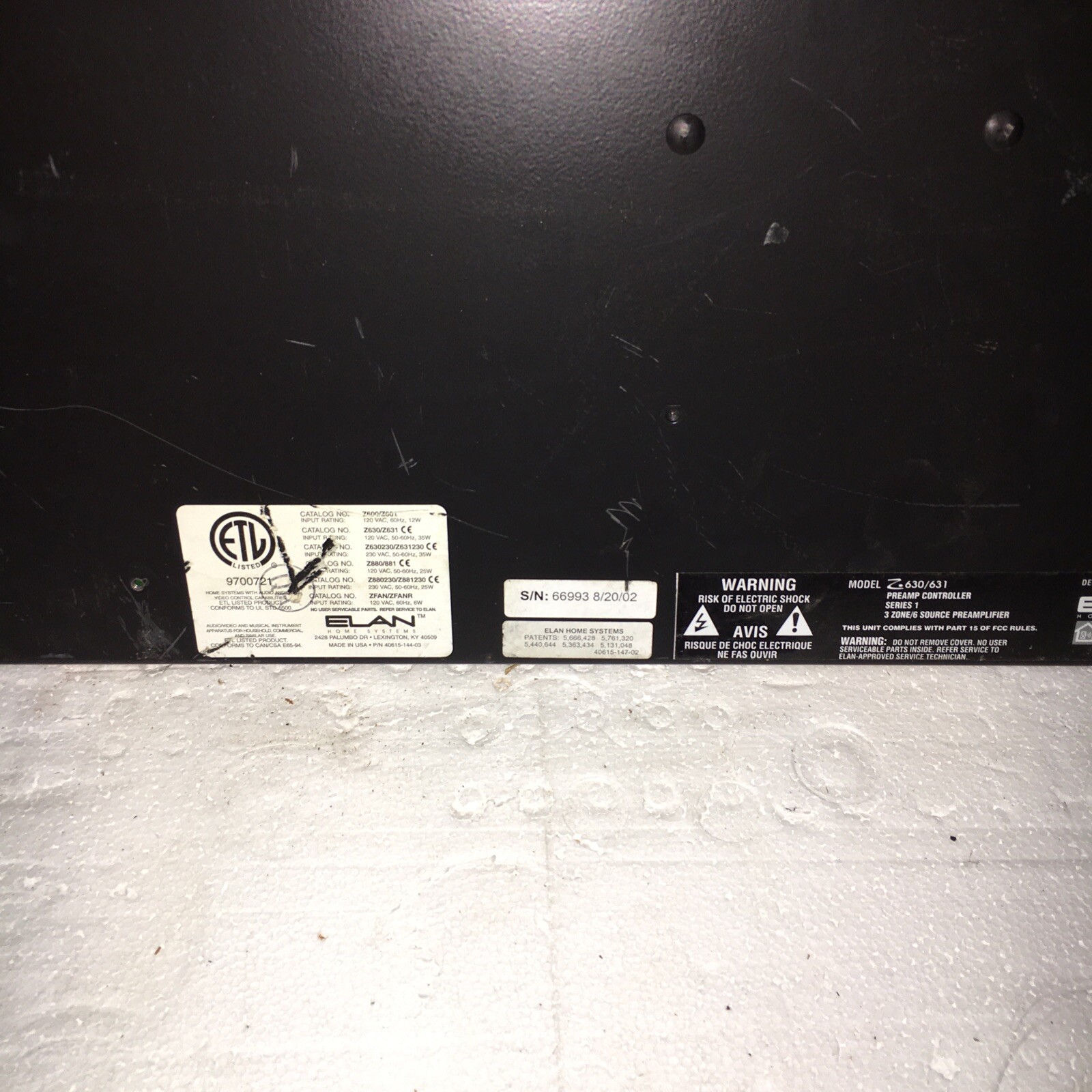 Elan Z 630/631 Pre-Amp Controller Series 1 - 3 Zone / 6 Source Pre-Amplifier (3)