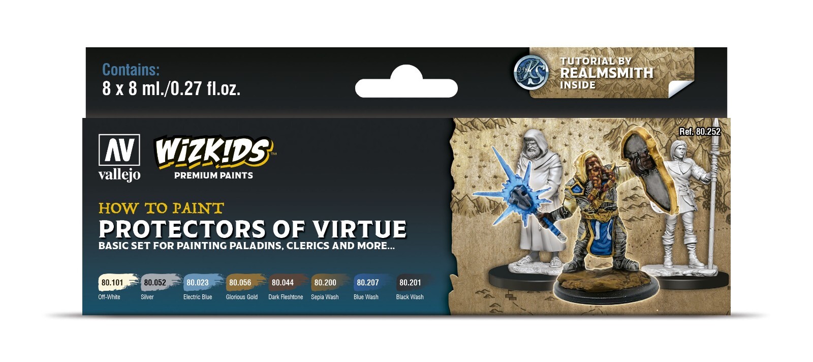 80.252 WizKids Premium Paints: Protectors of Virtue Acrylicos Vallejo