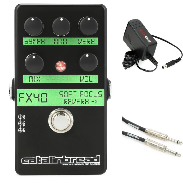 Catalinbread Soft Focus Shoegaze Reverb Pedal with Power Supply and Cable