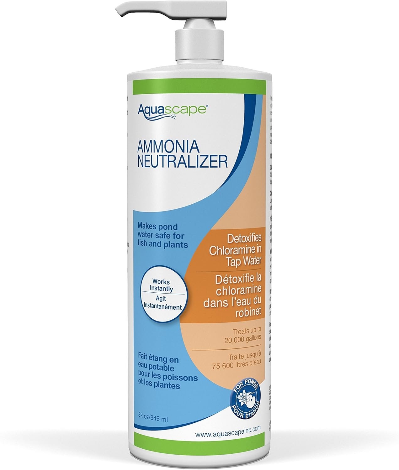 Aquascape Ammonia Neutralizer Water Treatment for Ponds (32 Oz / 946 ml)