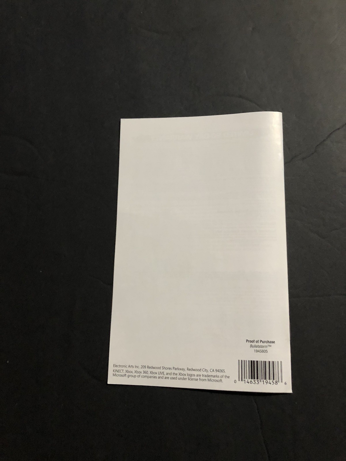 bulletstorm xbox 360 Manual Only