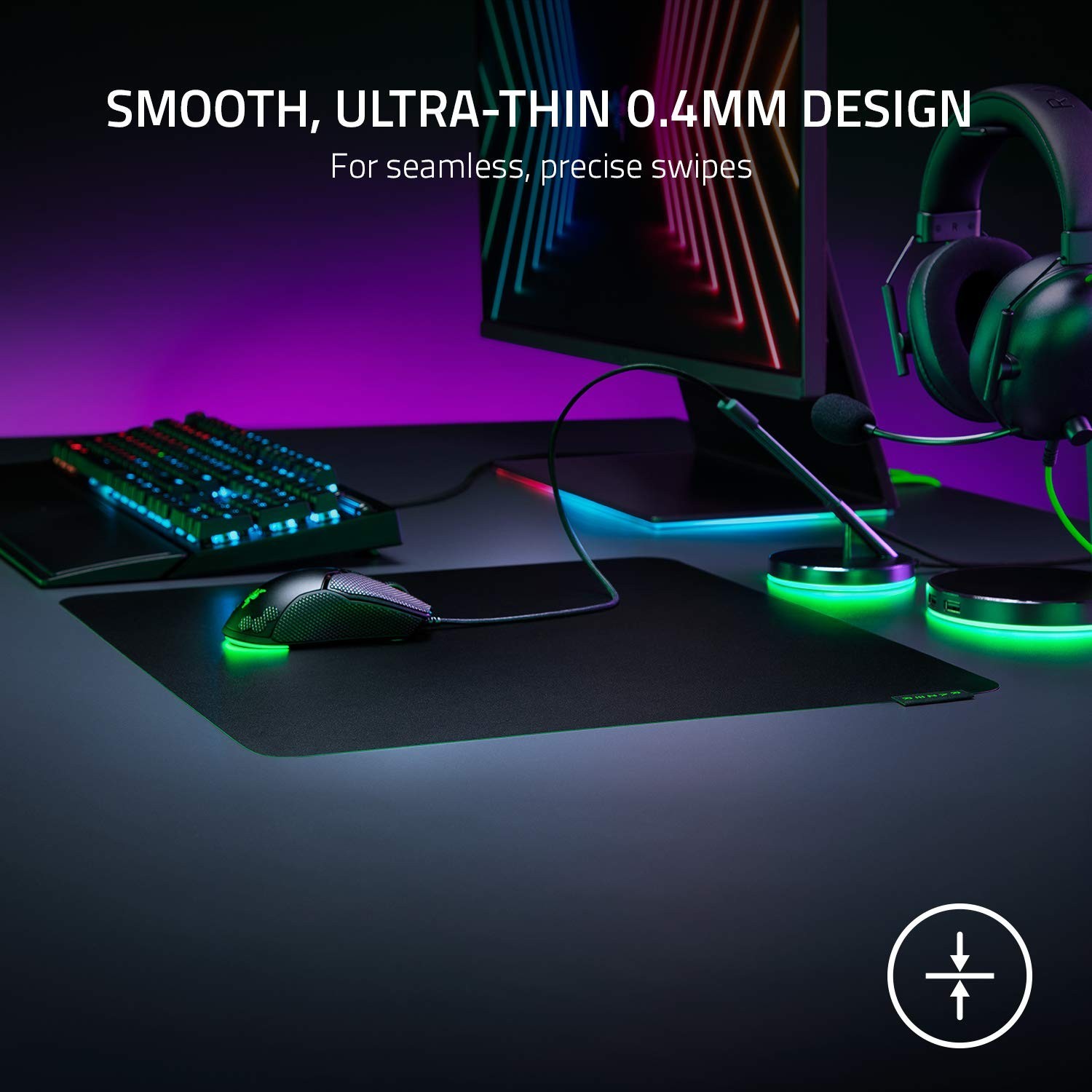 Razer Sphex V3 Hard Gaming Mouse Mat: Ultra-Thin Form Factor - Tough Polycarb...