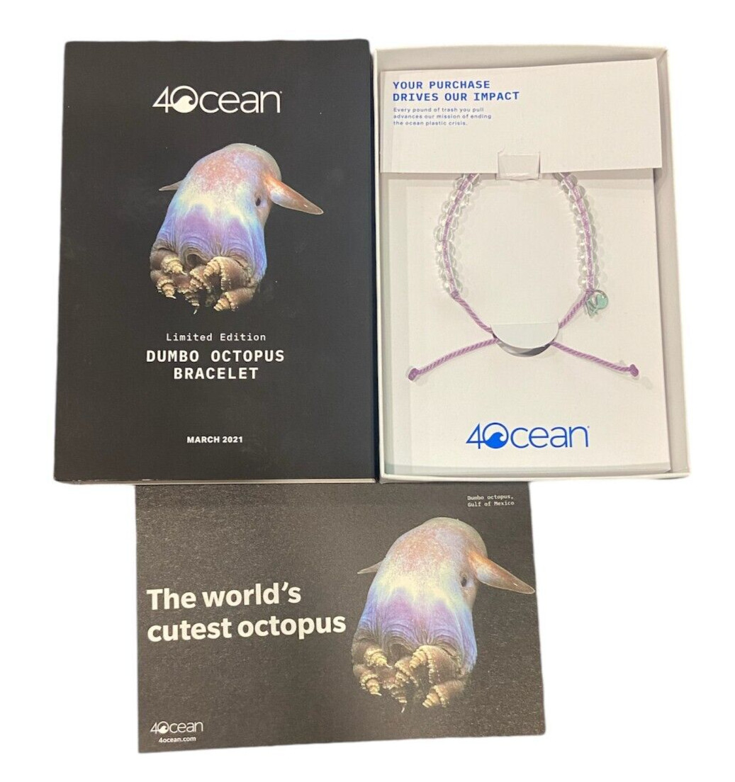 4Ocean Limited Edition Box Set Dumbo Octopus Bracelet New Adjustable Size