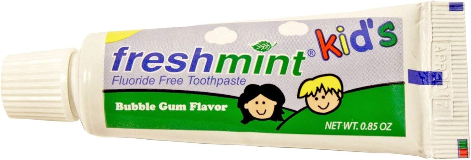 144 Tubes of Freshmint® 0.85 oz. Kids Fluoride-Free Toothpaste Bubble Gum Flavor