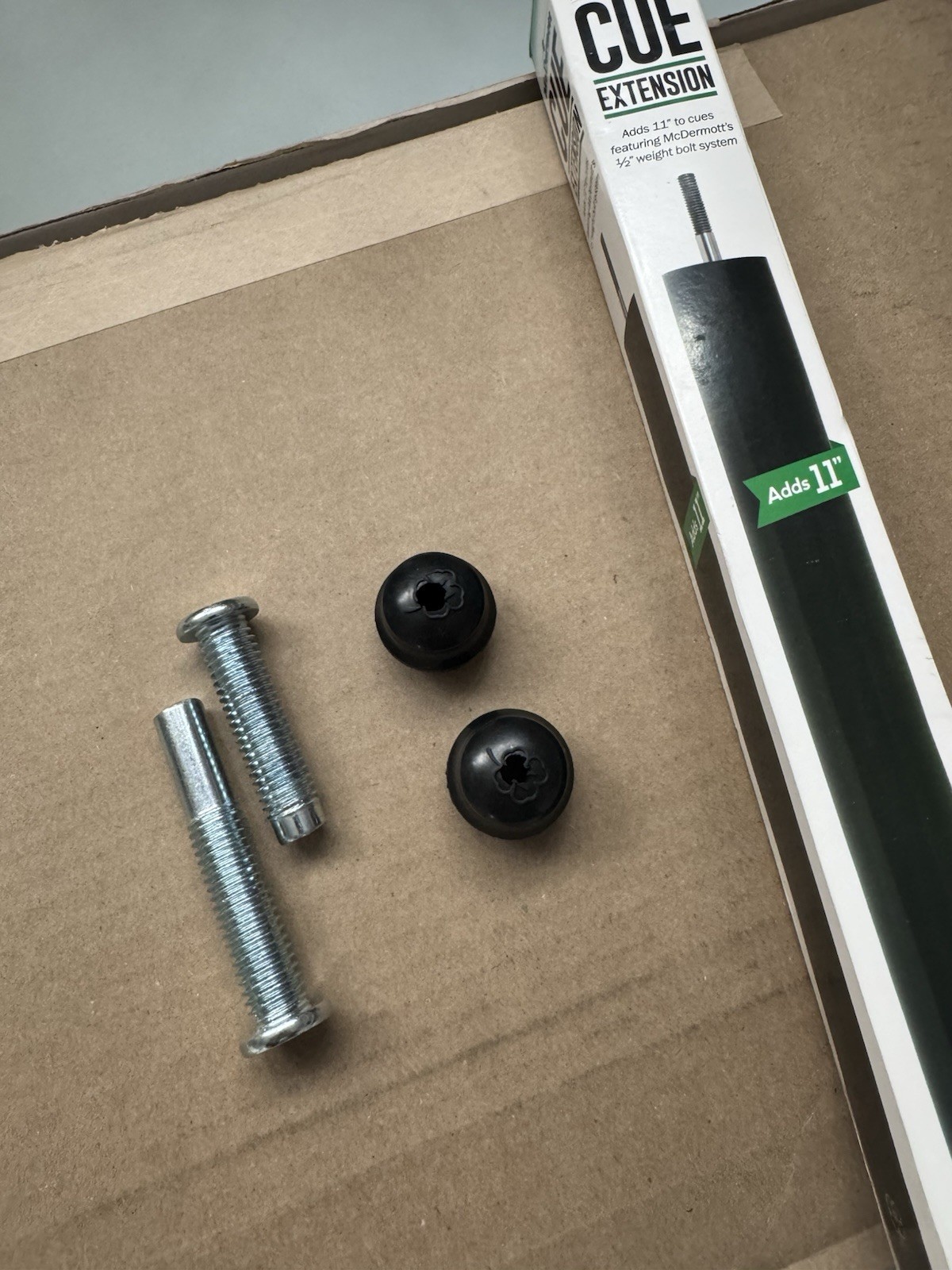 McDermott 11" Billiard Pool Cue Extension - WITH EXTRA WEIGHTS!!