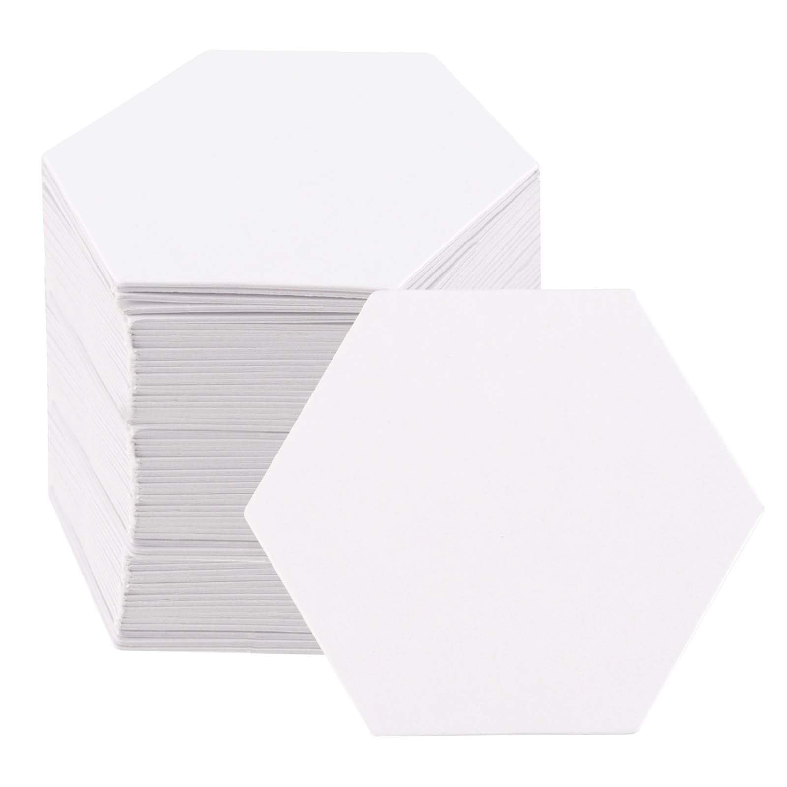 600 PCS 1 Inch White Hexagon Piecing Paper Templates Quilting Sewing Crafts