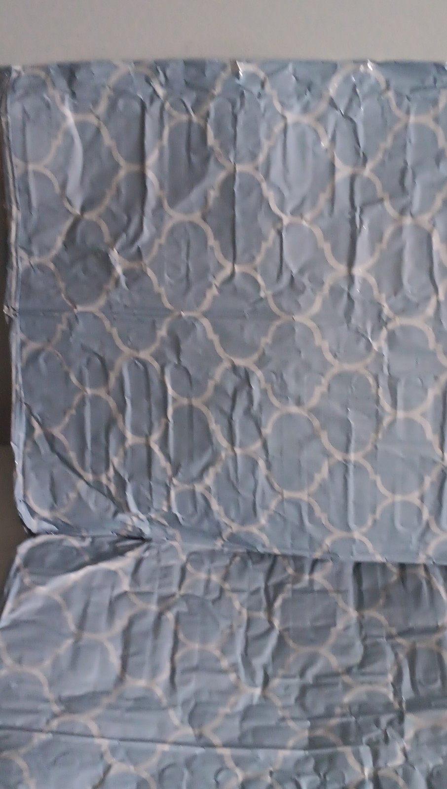 Blue White Geometric Pattern Bed Pillow Covers Rectangular 20 x 30 in Set