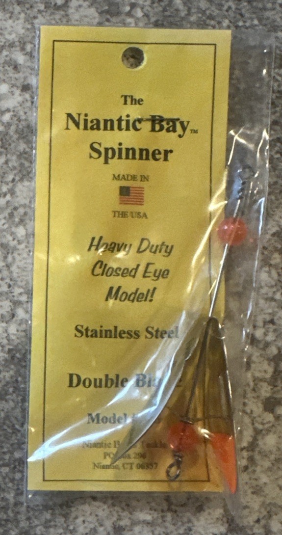 Rare Niantic Bay Spinner Double Blade Orange Model #260