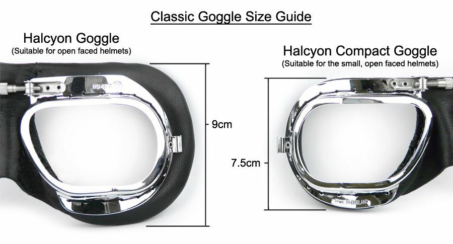 Compact WW2 Classic Goggles, Mark49 Eyewear suitable for Motorcycles - Halcyon