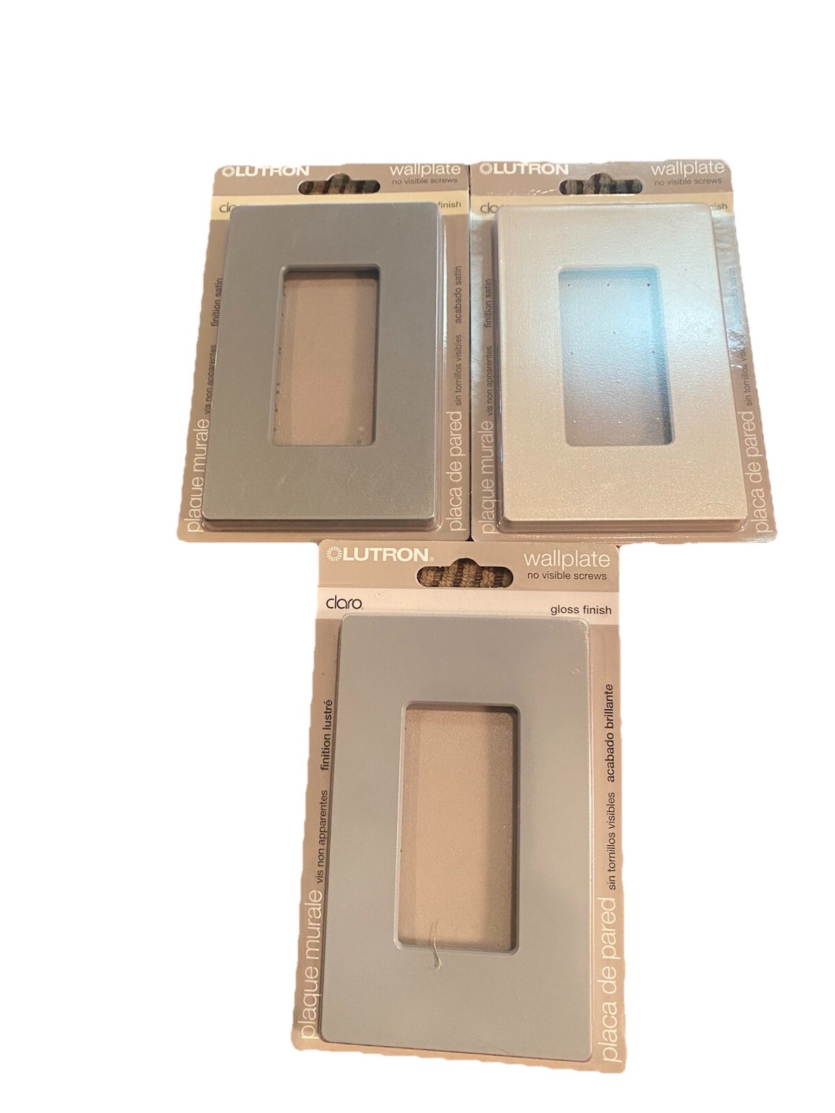 Lutron Claro Satin Finish Wallplates, 1,2,3 gang Variations