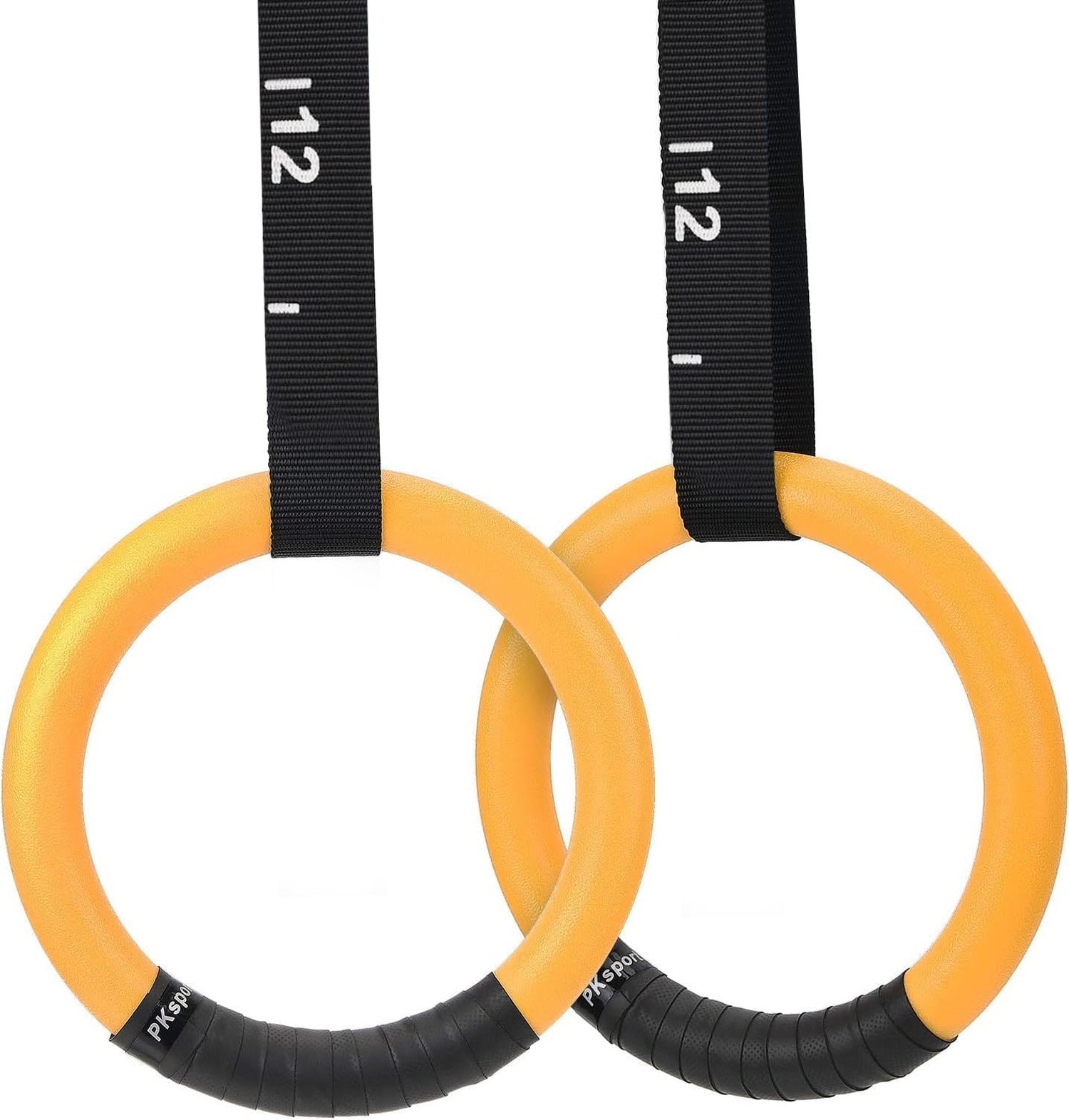 PACEARTH Gymnastic Rings 1100lbs Capacity with 14.76ft Adjustable Buckle Stra...