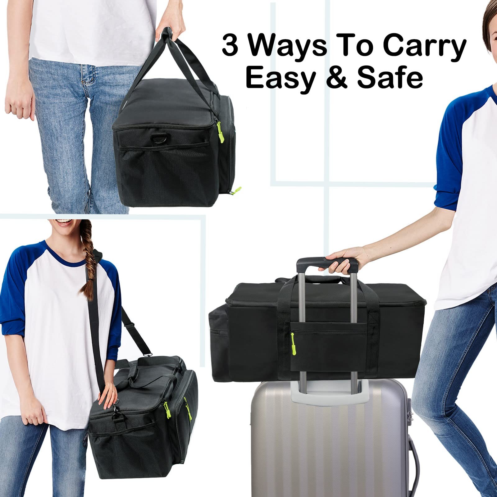 MYBAGZING Dj Cable Bag-24 Large Dj Cable File Bag-Dj Cabel Organizer Case-Tra...