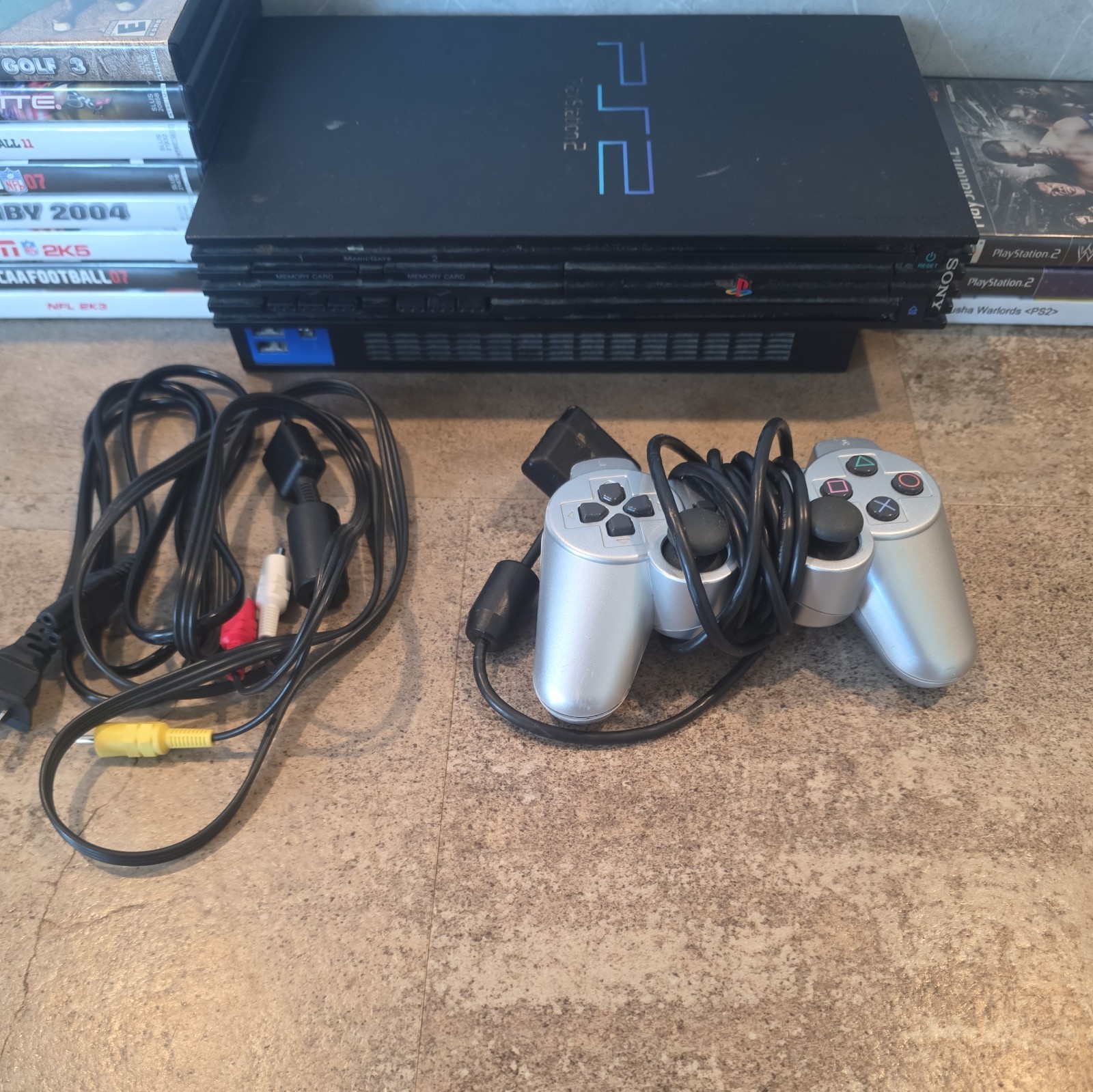 Sony PlayStation PS2 Fat Console Bundle With 12 Games TESTED WORKING