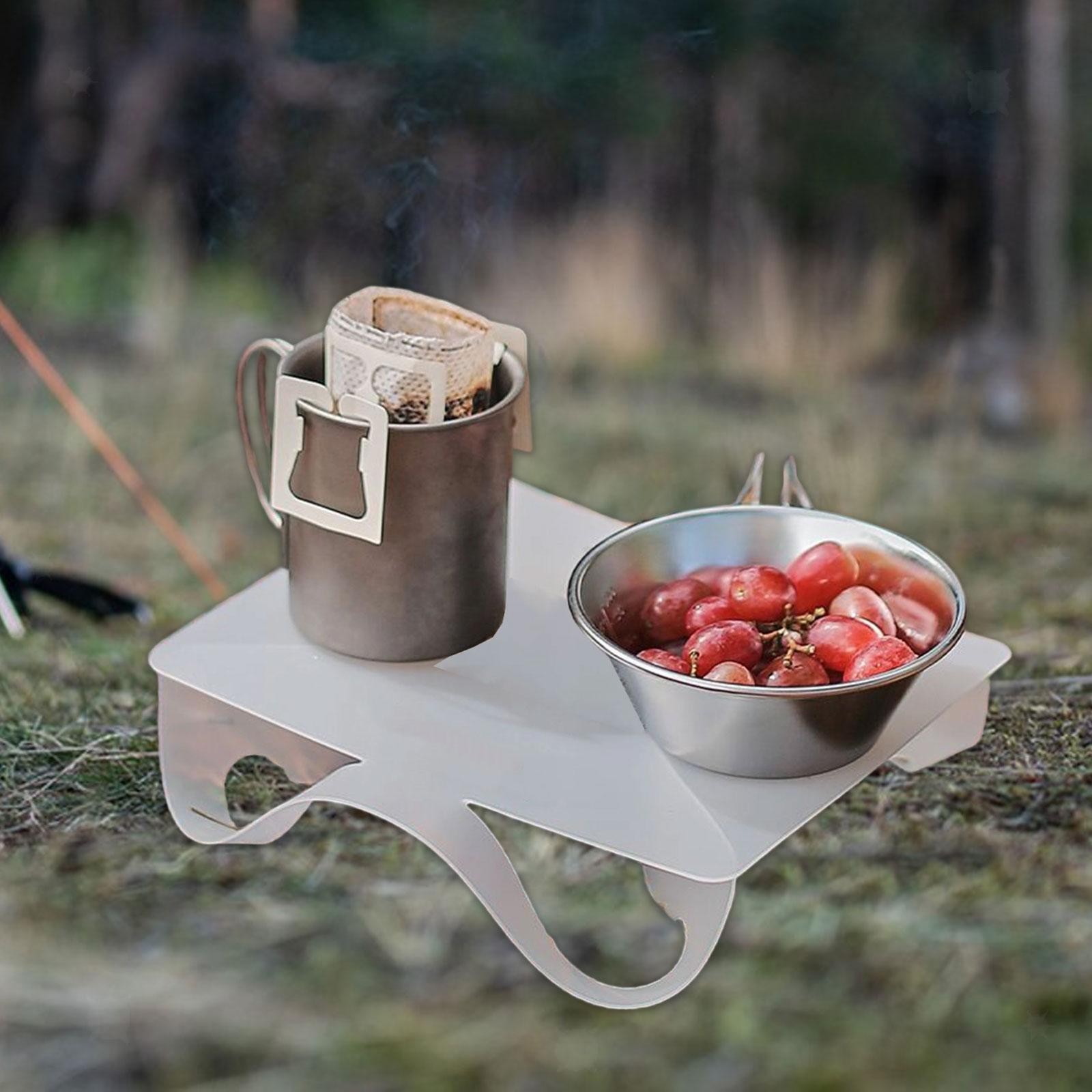 Folding Table Practical Heat Resistant Small Dining Table for Camp Patio BBQ