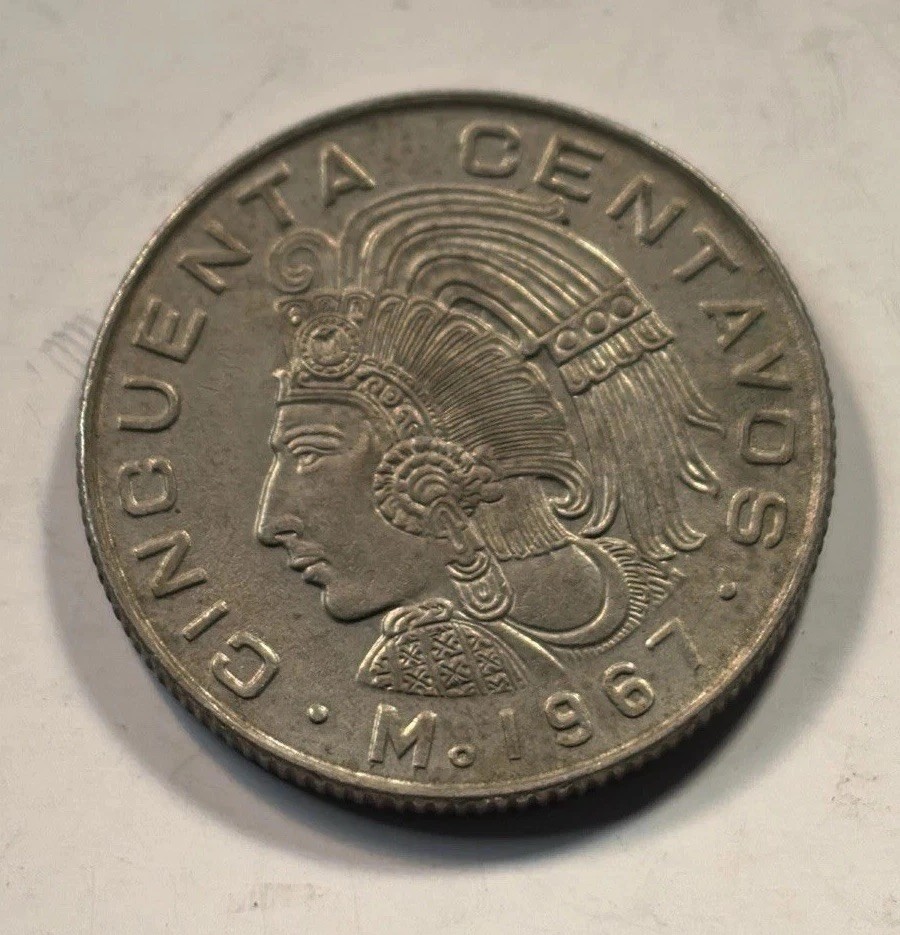 1967 Mexico 50 Centavos Coin KM#440