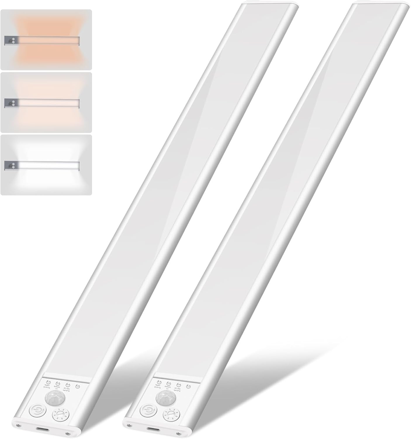 Under Cabinet Lighting Wireless, 60-LED Dimmable Motion Sensor Light Indoor, 12