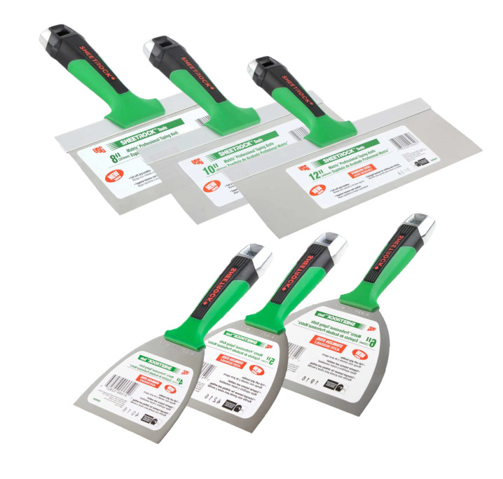 USG Matrix Stainless Steel Drywall Finishing Knife Set 4" 5" 6" 8" 10" 12"