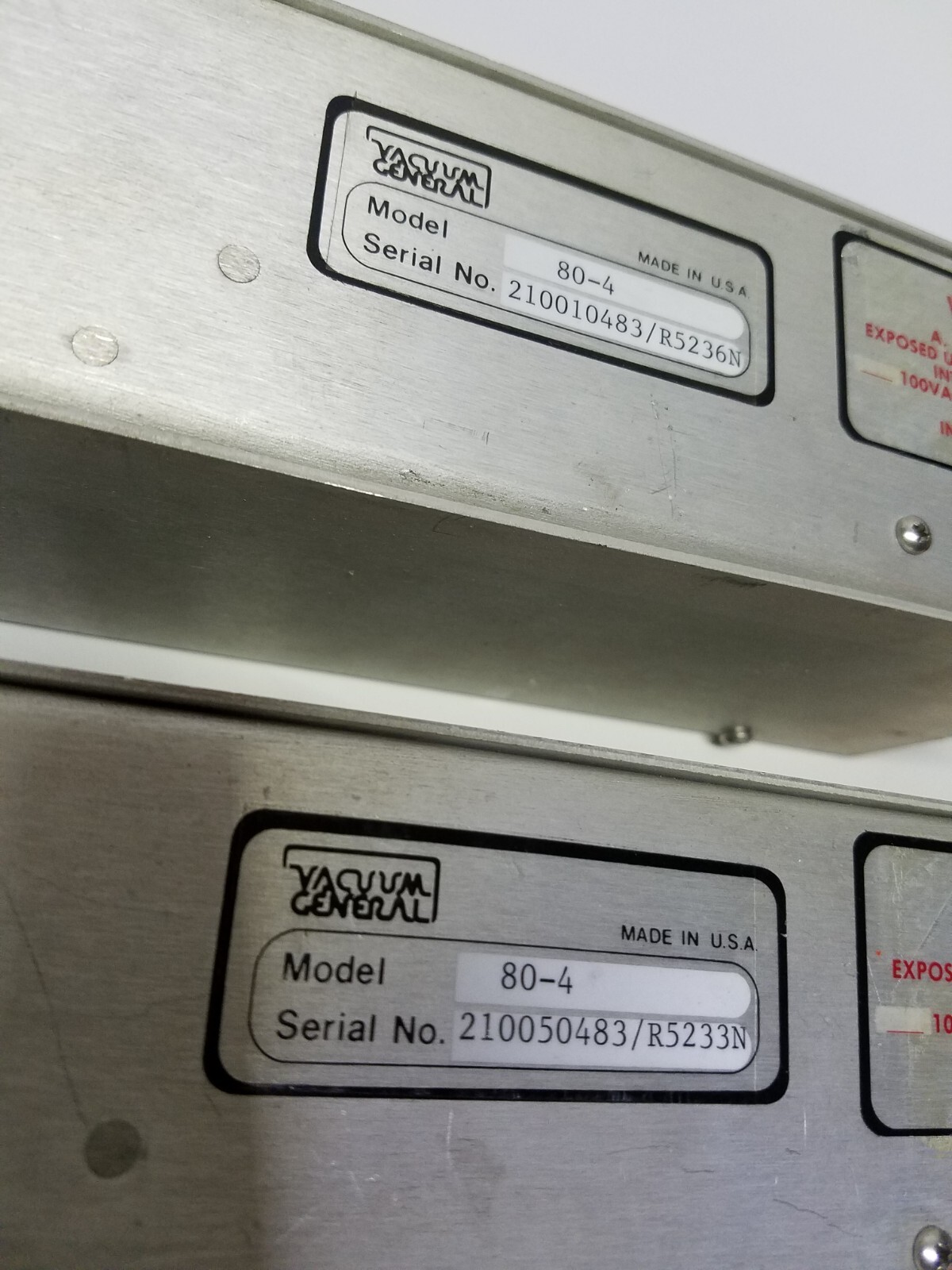 Lot of 2x General Vacuum 80-4 Flow Controllers