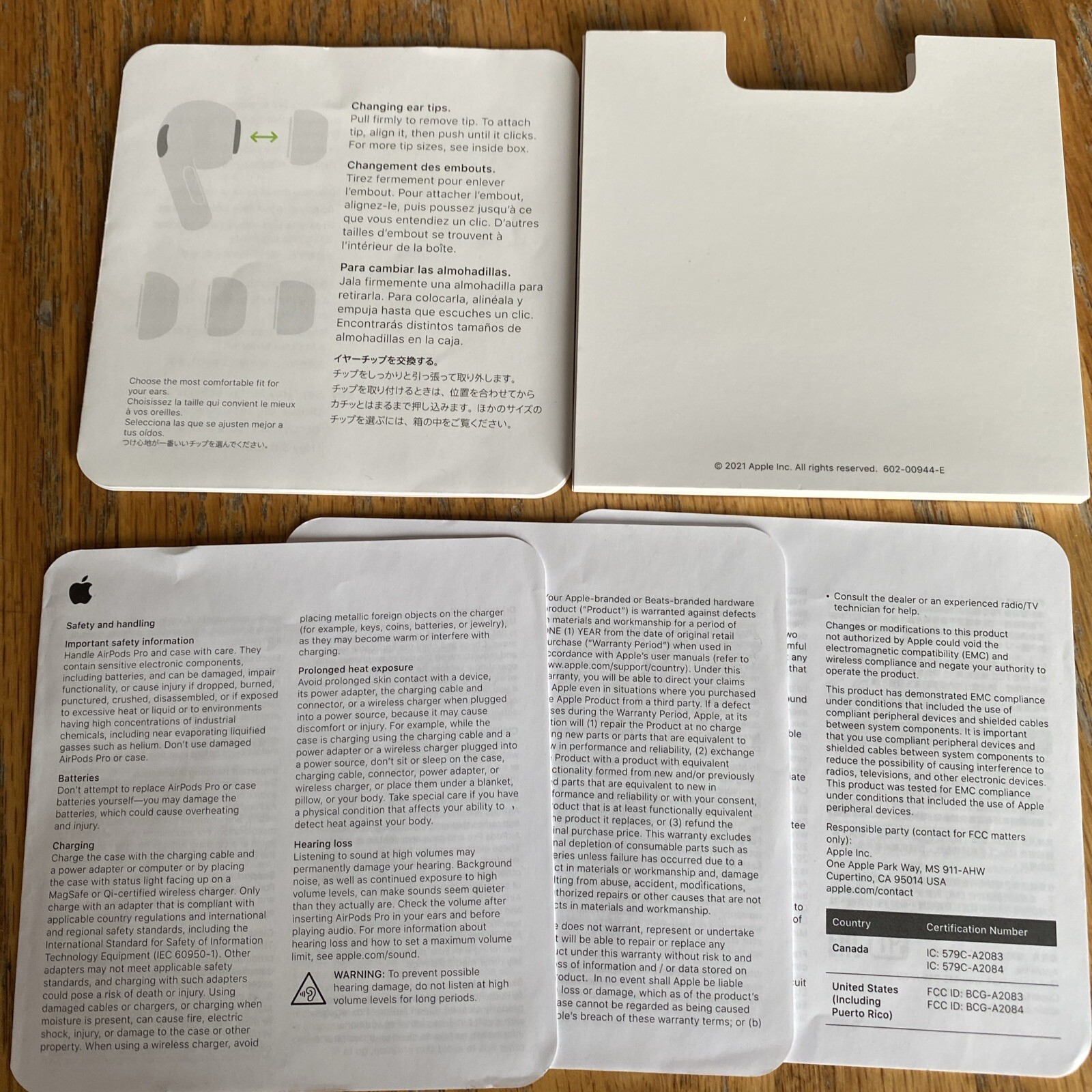 Genuine Apple Air Pods Quick Start User Guide - User Guide Only - 2021