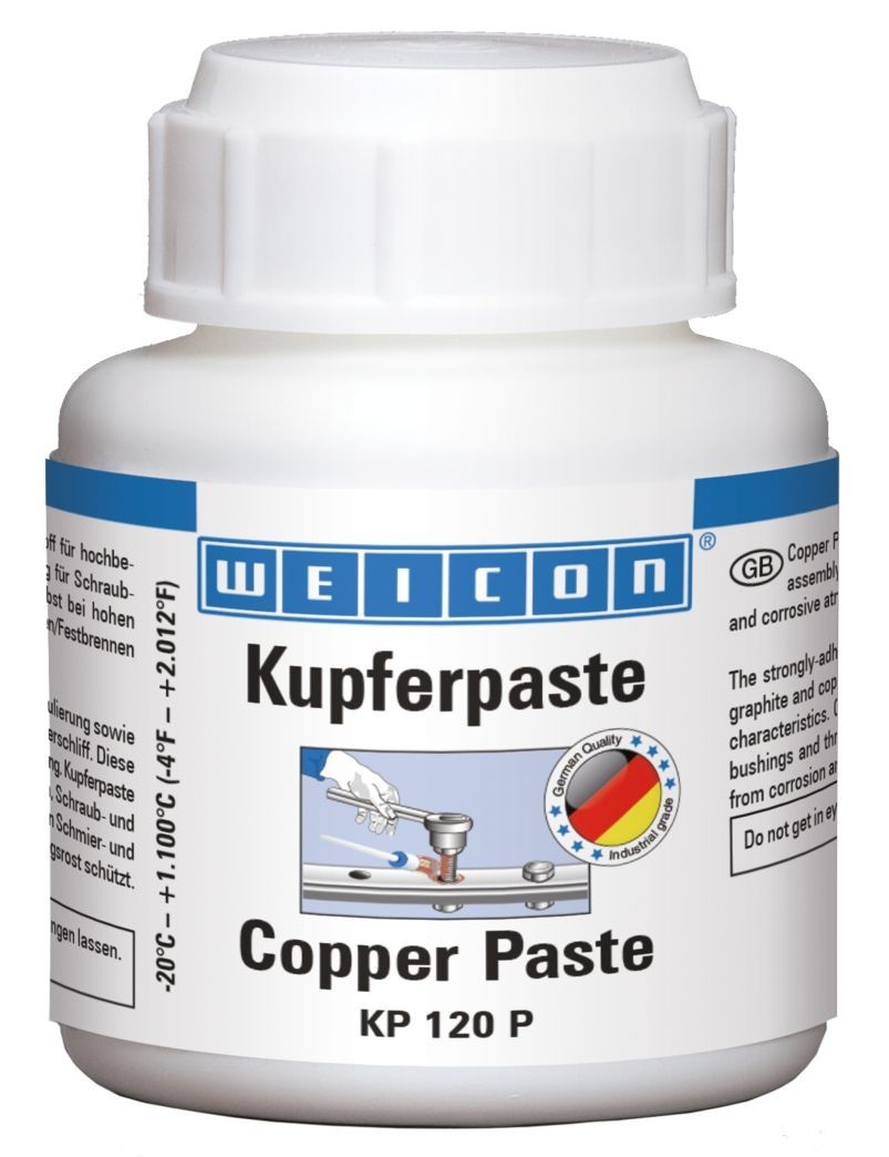 Weicon Anti-Seize Copper-Grade Paste 120g with applicator brush