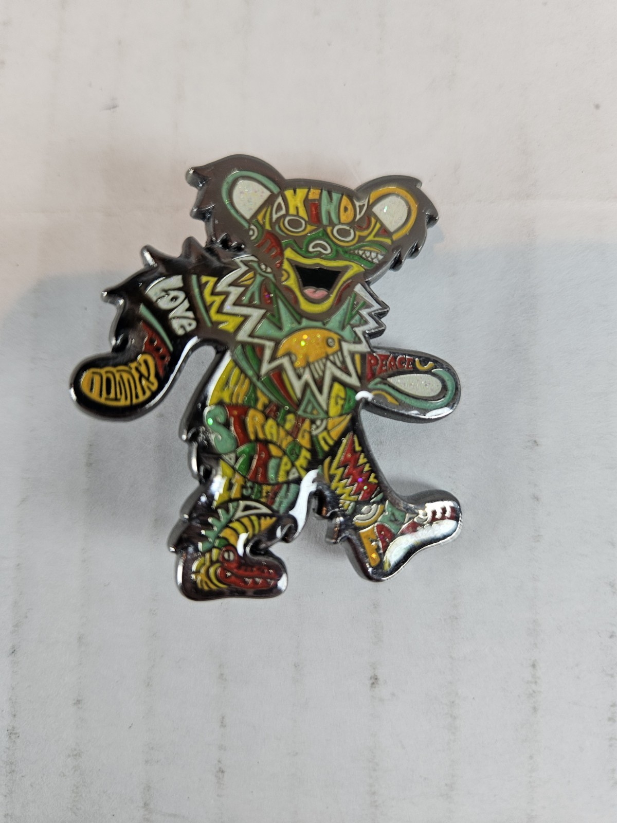 Danny Steinman Grateful Dead Classic Bear Art Pin Walking RARE