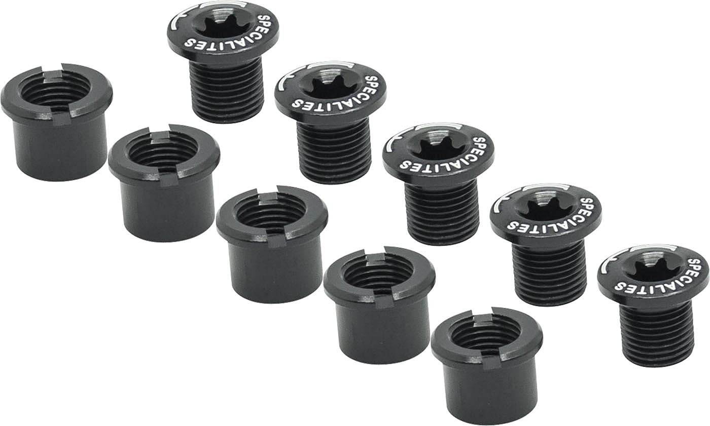 Spécialités TA Aluminium Double Chainring Bolts, Pack of 5, Black