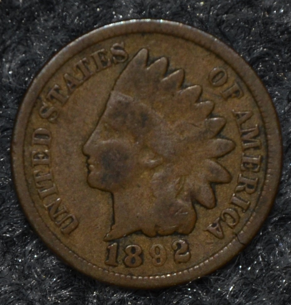 1892 Indian Head Cent 1C Good Circulated Condition US-2140
